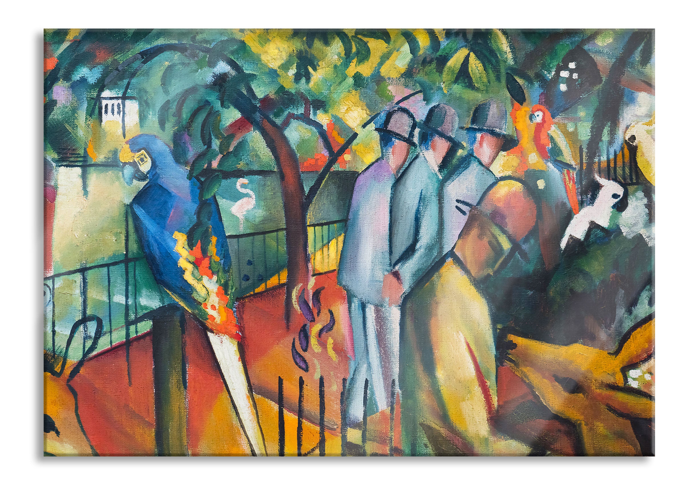 August Macke - Zoologischer Garten, Glasbild