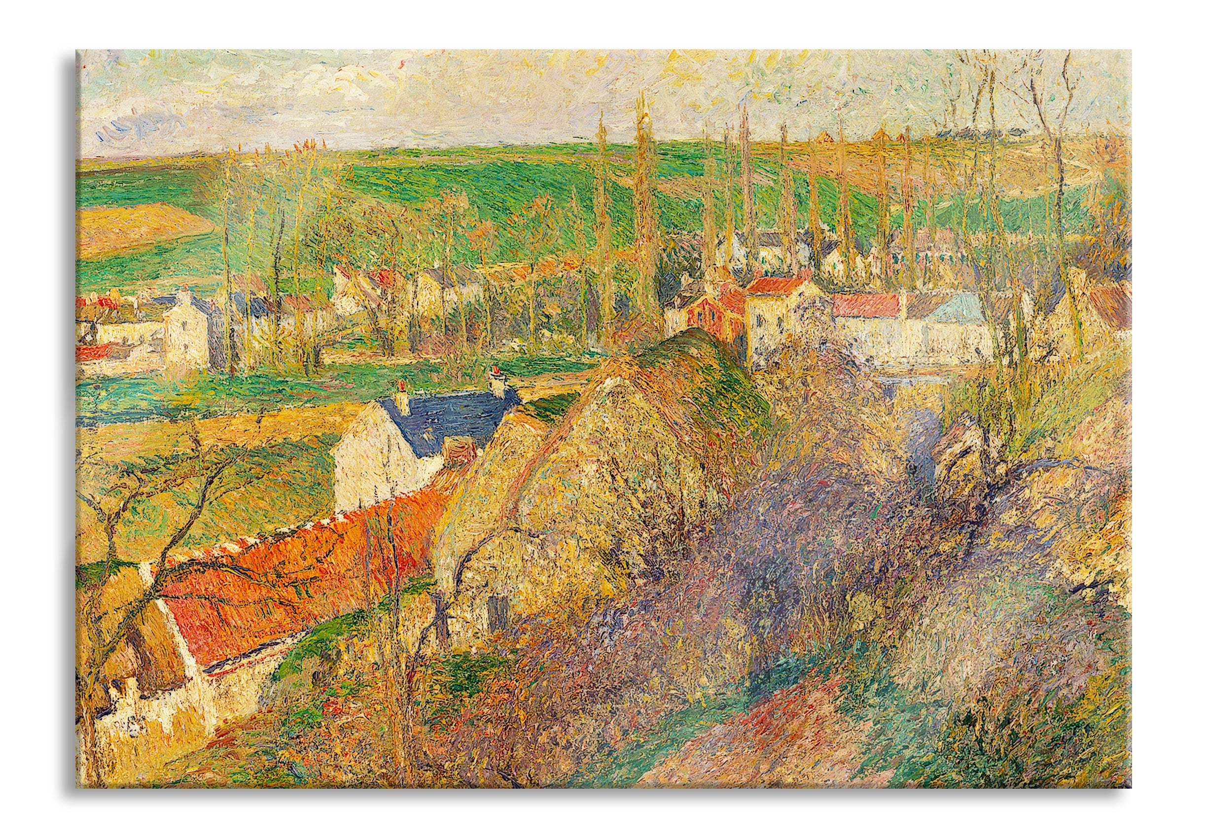 Camille Pissarro - VUE SUR LE VILLAGE D'OSNY , Glasbild