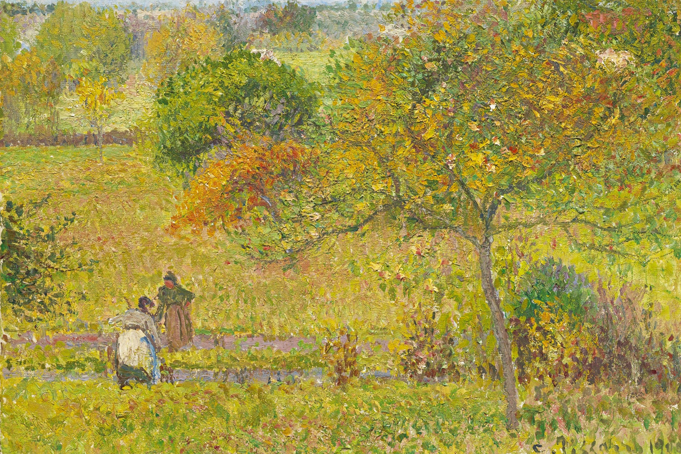 Camille Pissarro - AUTOMNE À ERAGNY , Glasbild