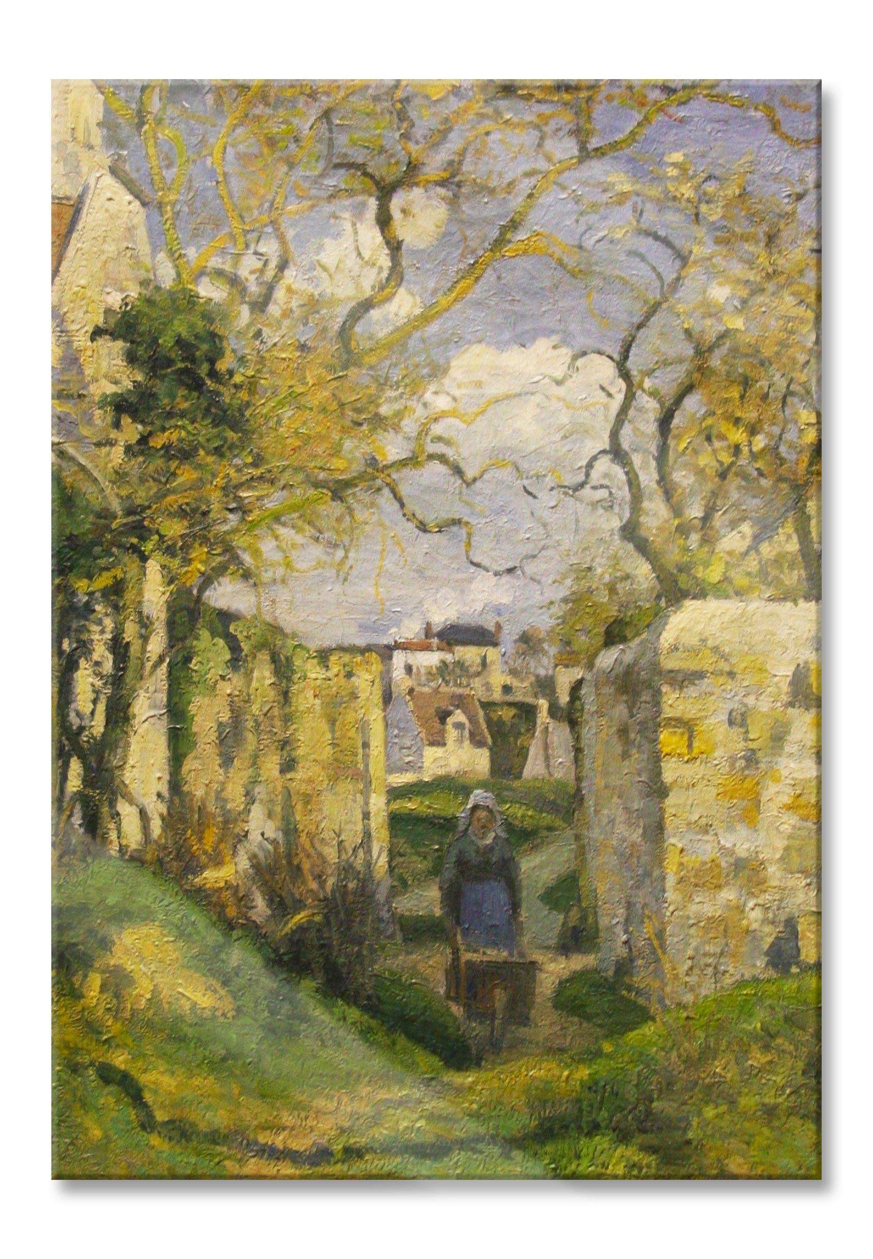 Camille Pissarro - Landscape from Pontoise , Glasbild