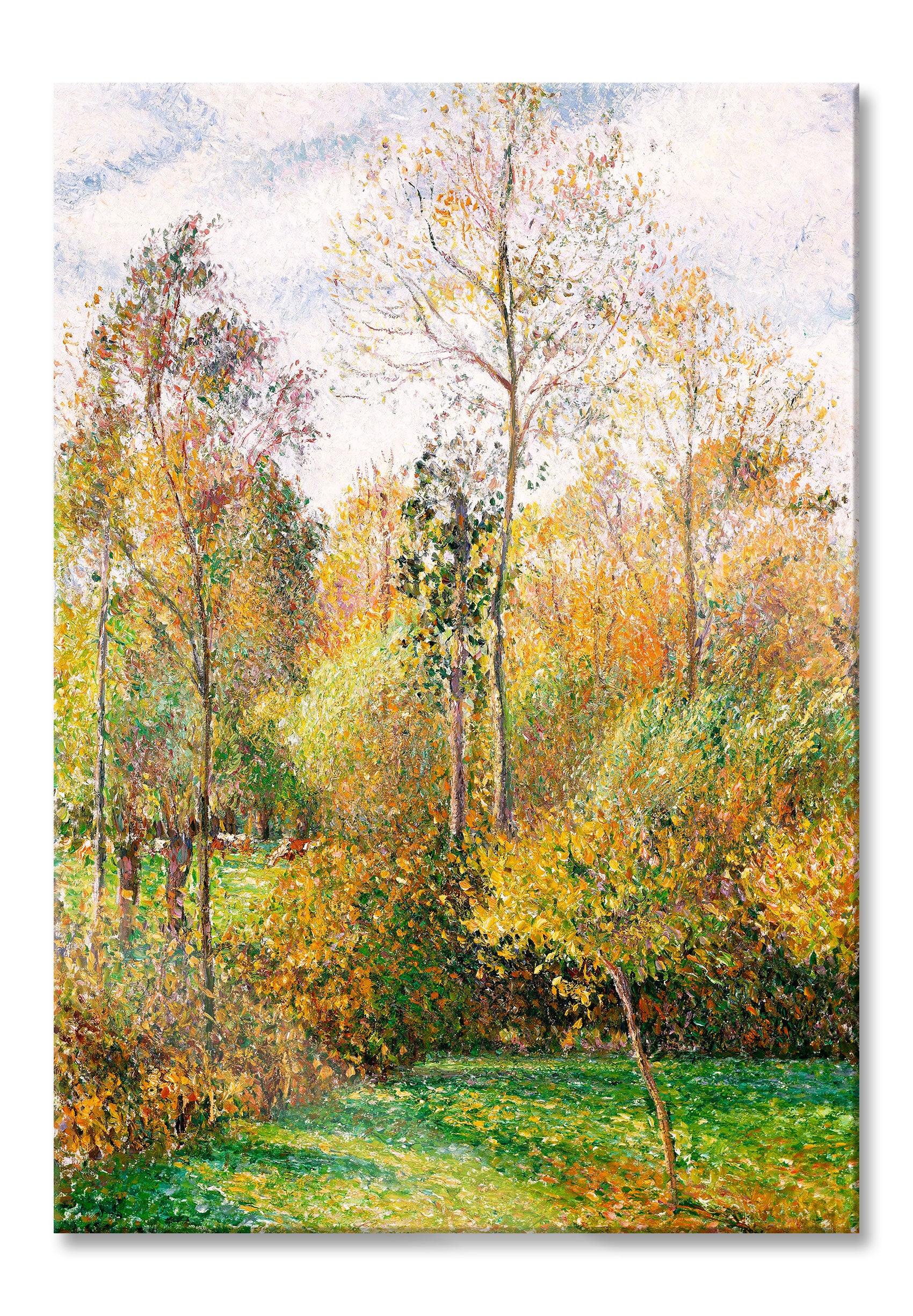 Camille Pissarro - Automne Peupliers Eragny, Glasbild