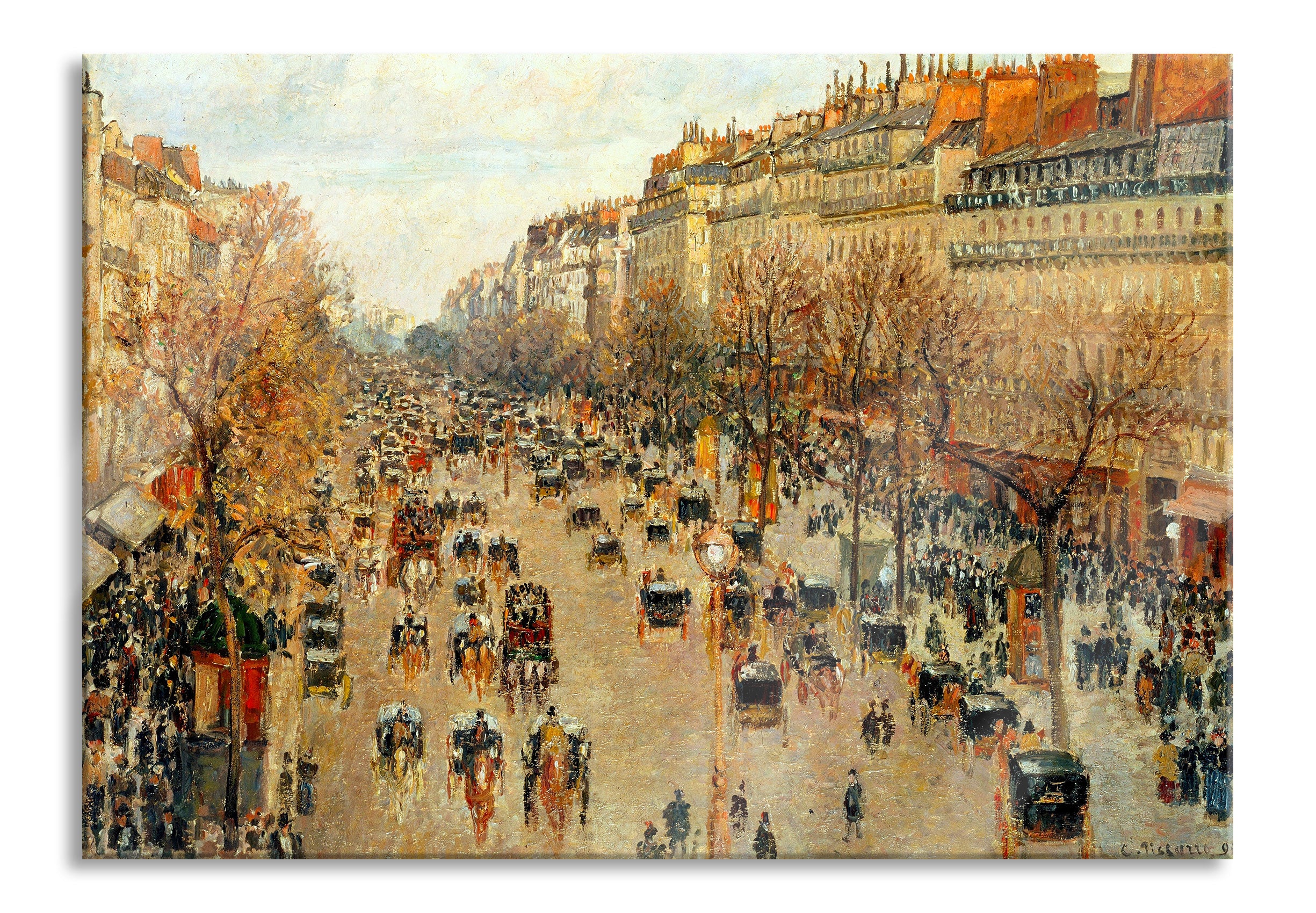 Camille Pissarro - Boulevard Montmartre, Glasbild