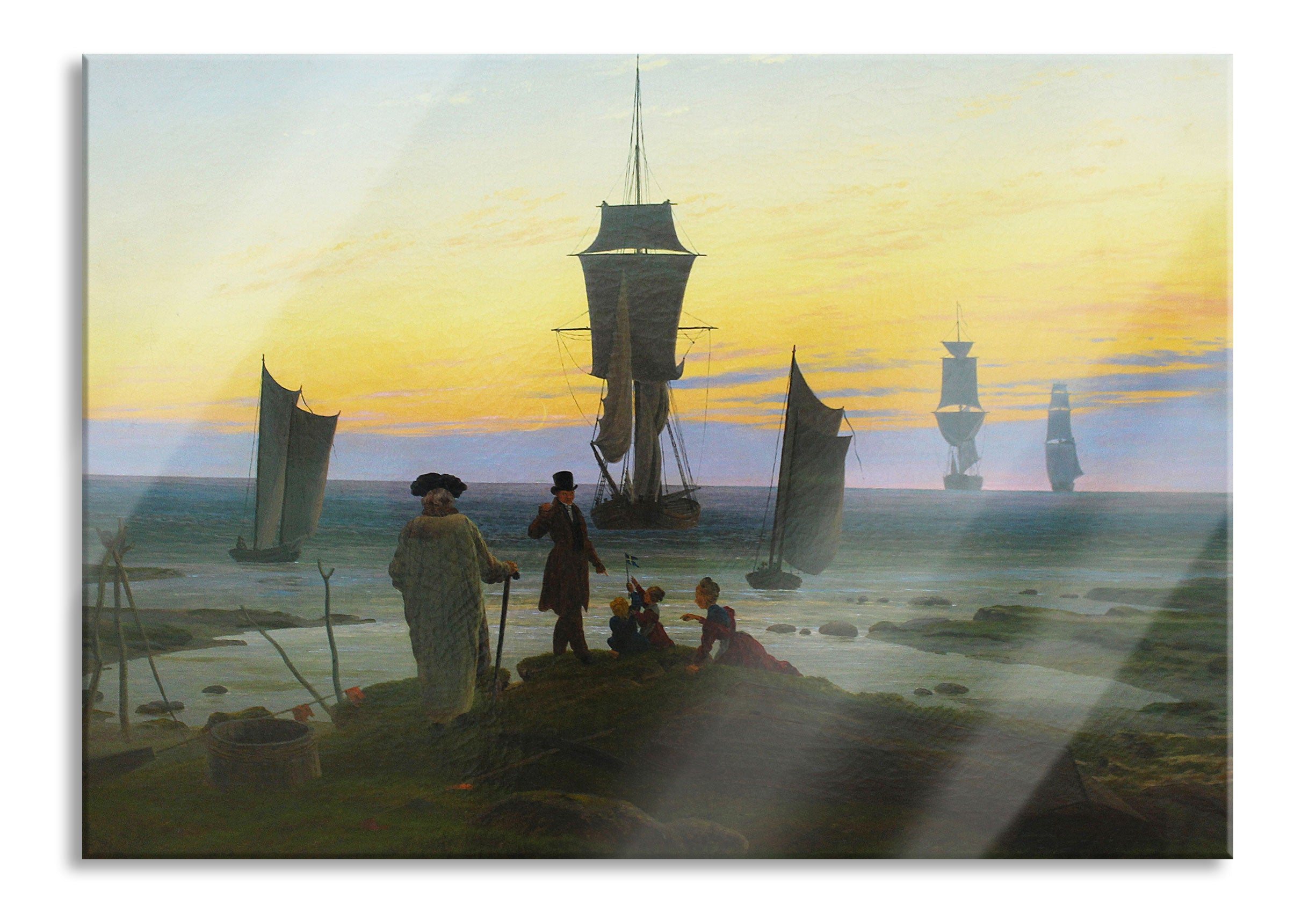 Caspar David Friedrich - Die Lebensstufen , Glasbild