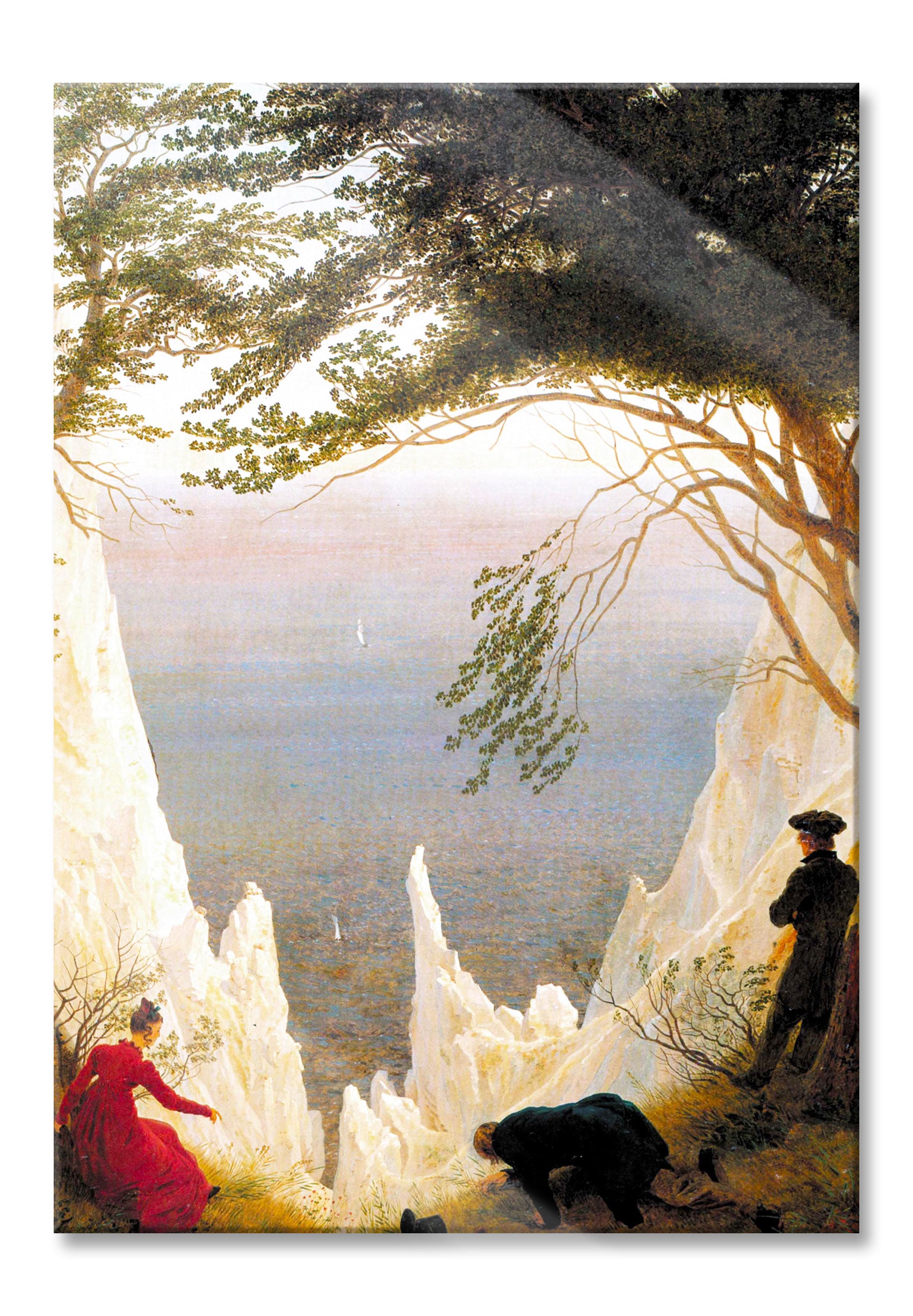 Caspar David Friedrich - Kreidefelsen auf Rügen , Glasbild