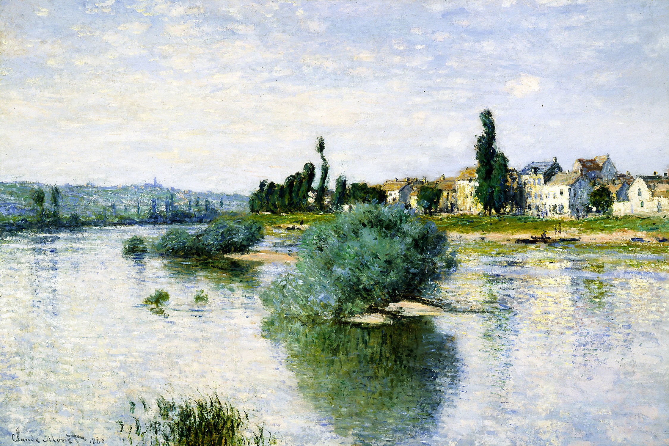 Claude Monet - LA SEINE À LAVACOURT , Glasbild