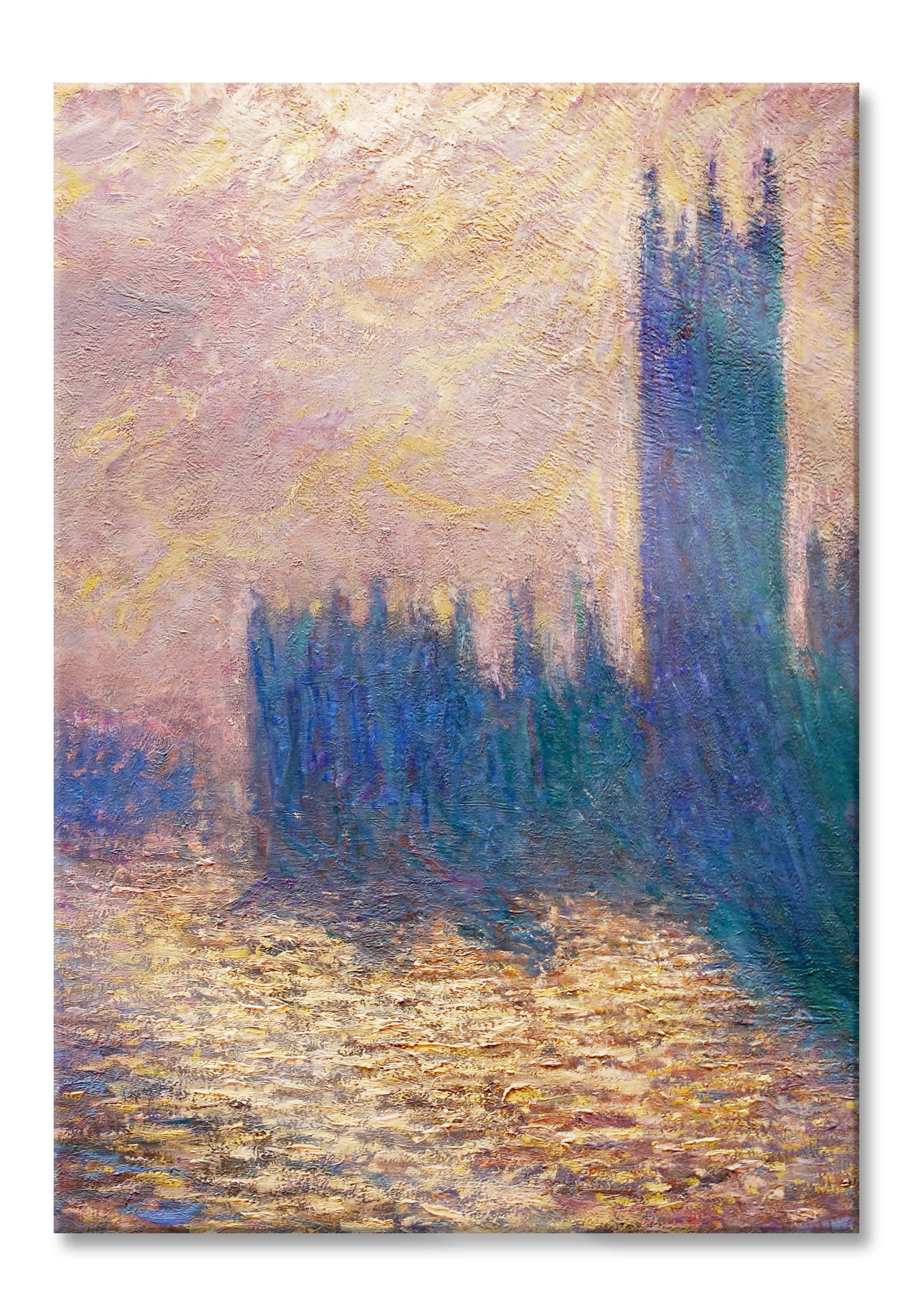 Claude Monet - Claude Monet - Das Parlament von London, Glasbild