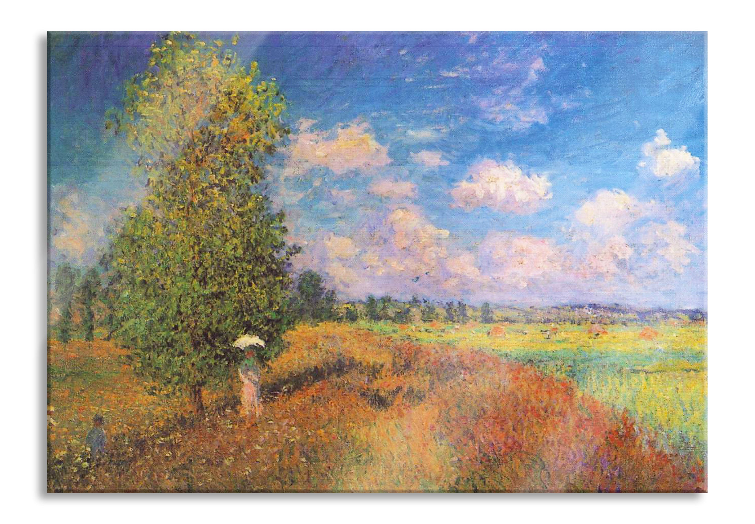 Claude Monet - Mohnfeld im Sommer, Glasbild