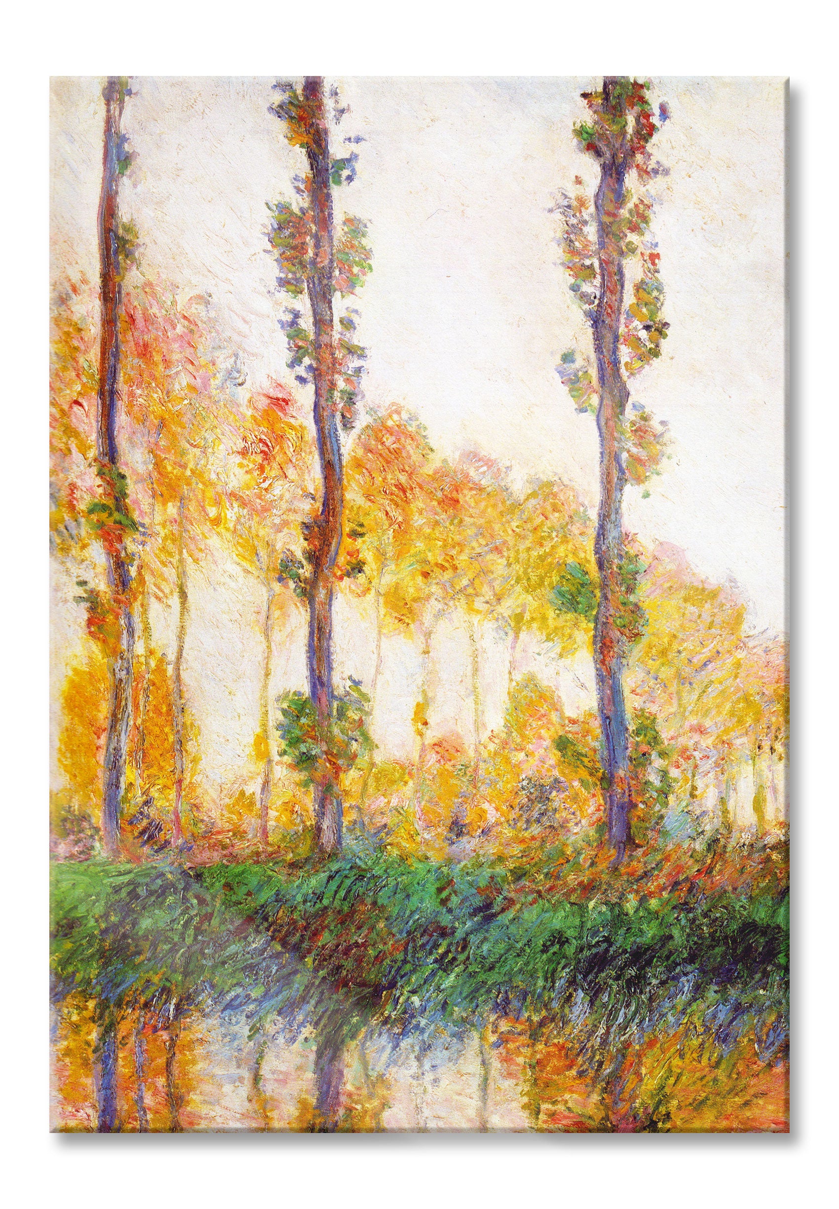 Claude Monet - Pappeln im Herbst , Glasbild