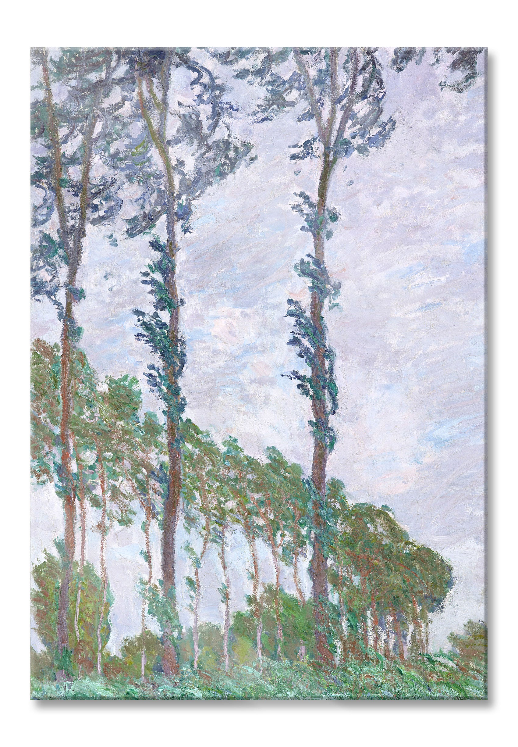 Claude Monet - PappelnWind-Effekt, Glasbild