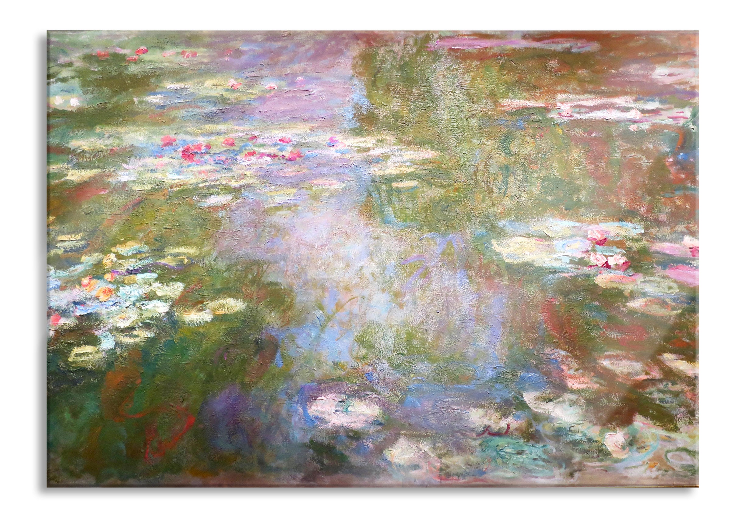 Claude Monet - Seerosenteich  , Glasbild