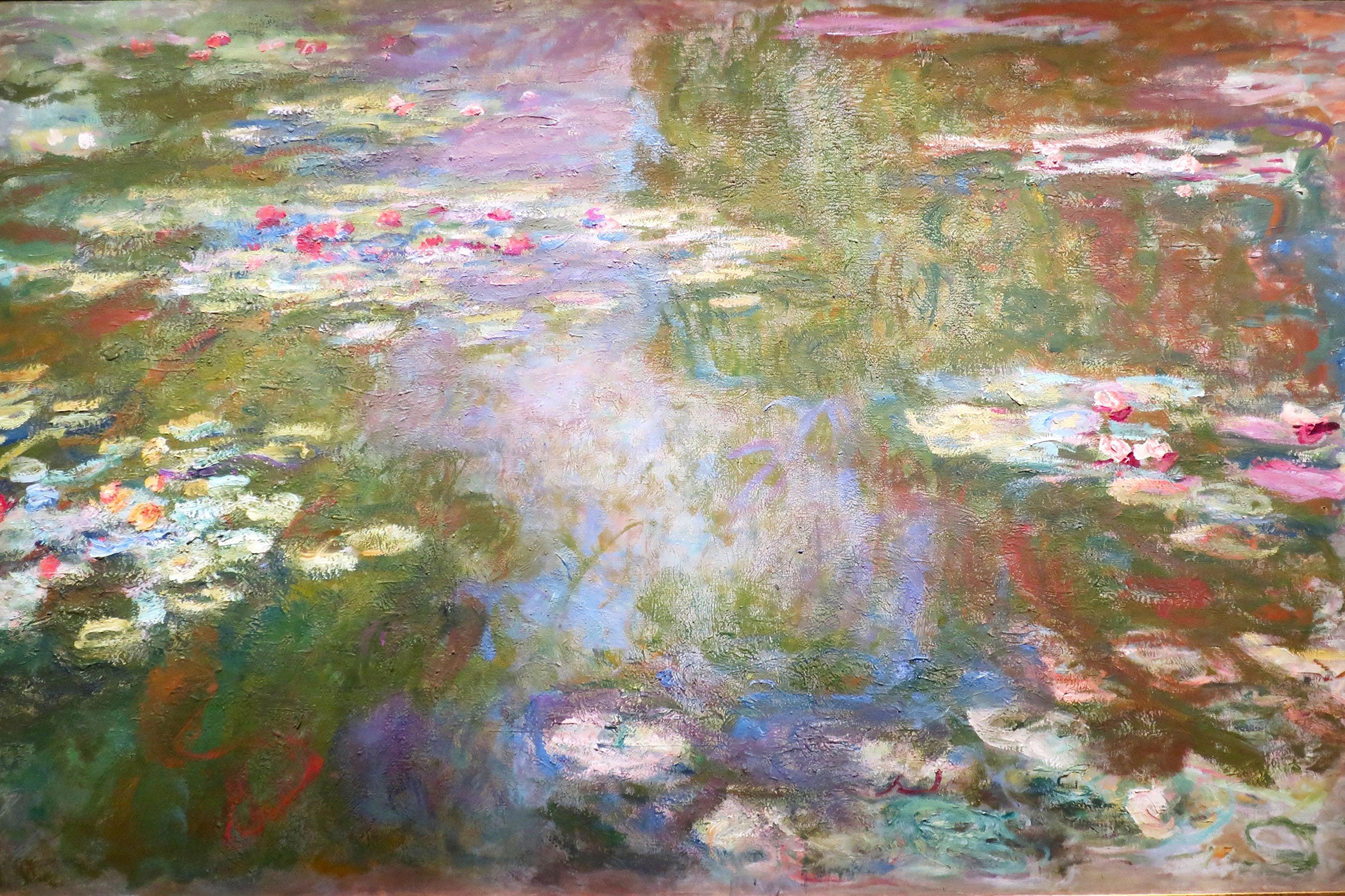 Claude Monet - Seerosenteich  , Glasbild