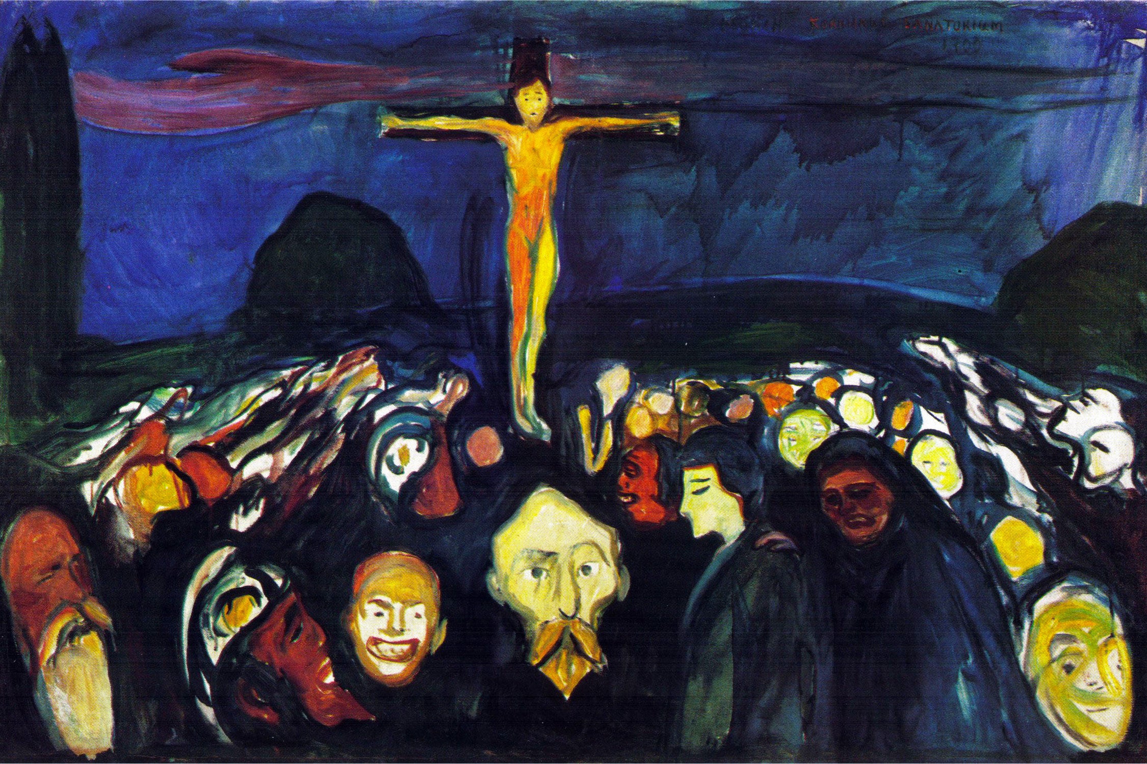 Edvard Munch - Golgotha , Glasbild