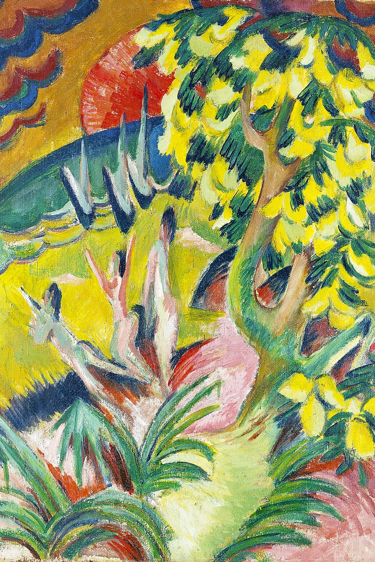 Ernst Ludwig Kirchner - Geschwungene Bucht , Glasbild