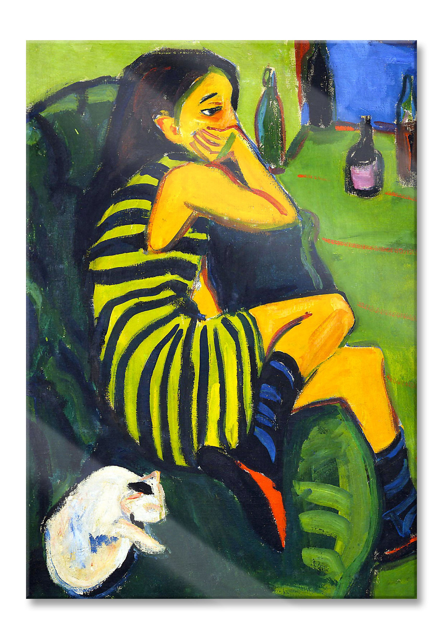 Ernst Ludwig Kirchner - Artistin Marzella, Glasbild