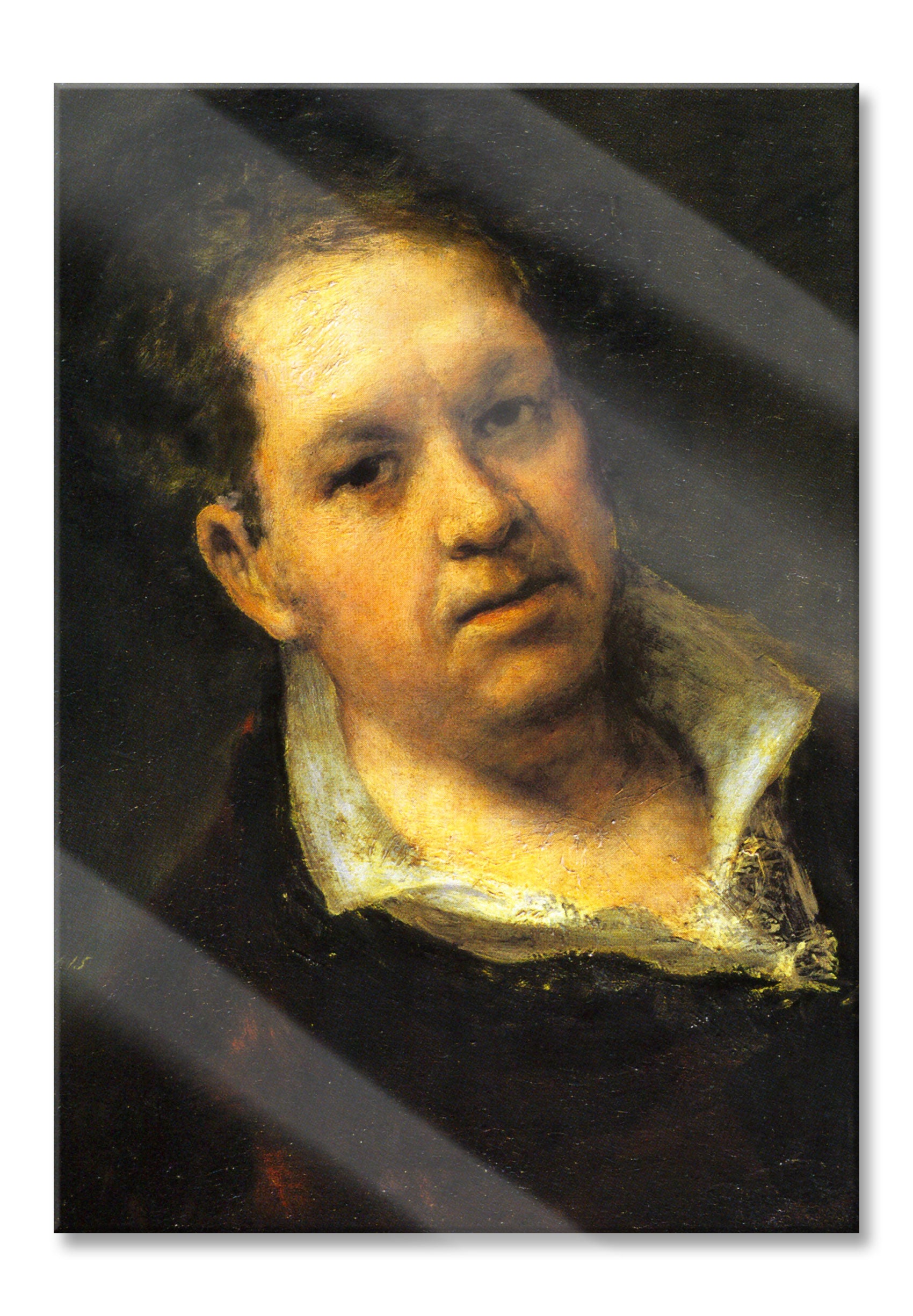 Francisco de Goya - Selbstportrait, Glasbild