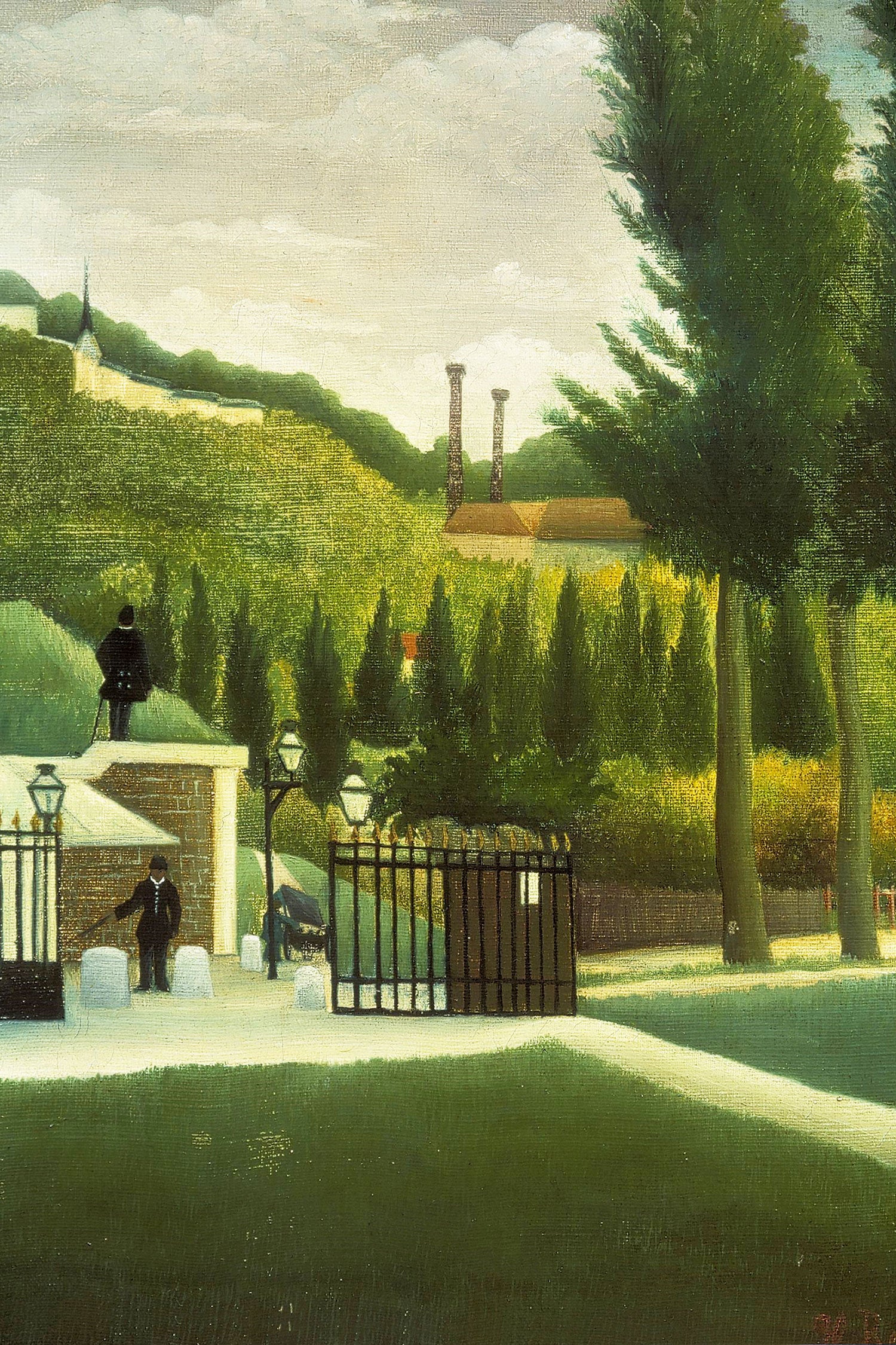 Henri Rousseau - Der Zoll , Glasbild