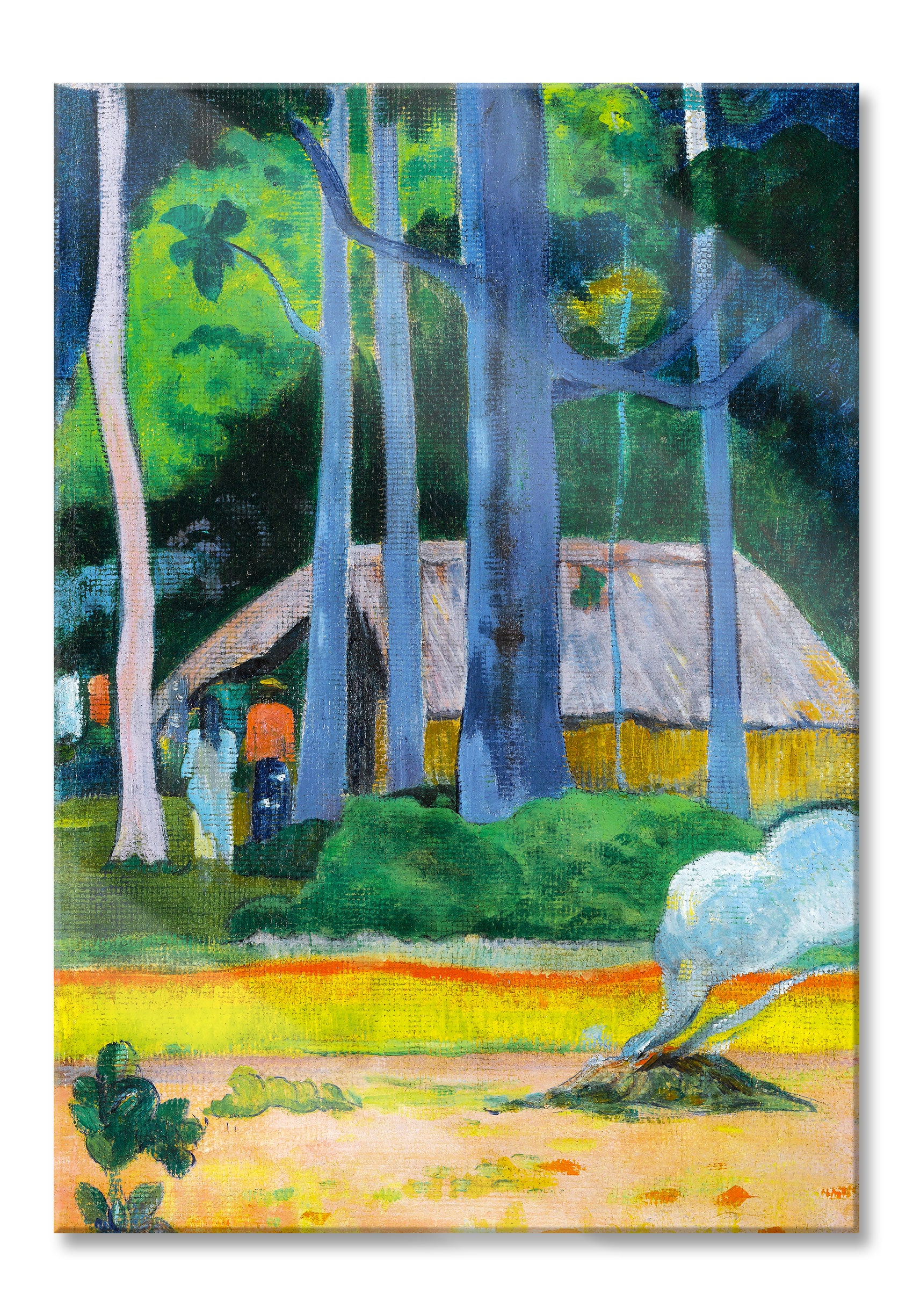 Paul Gauguin - CABANE SOUS LES ARBRES, Glasbild