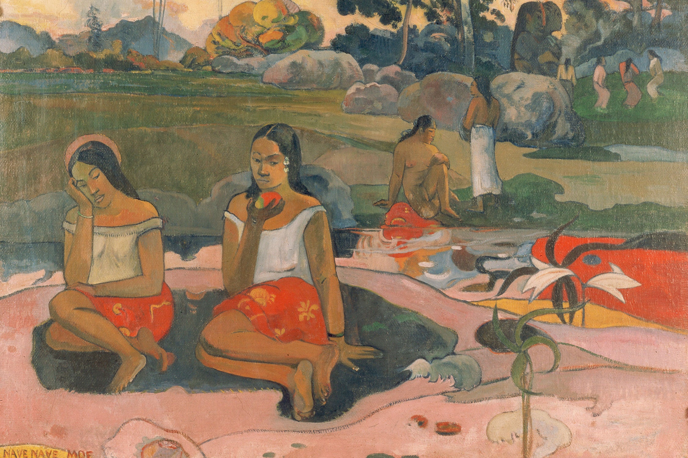 Paul Gauguin - Heiliger Frühling: Süße TräumeNave nav, Glasbild