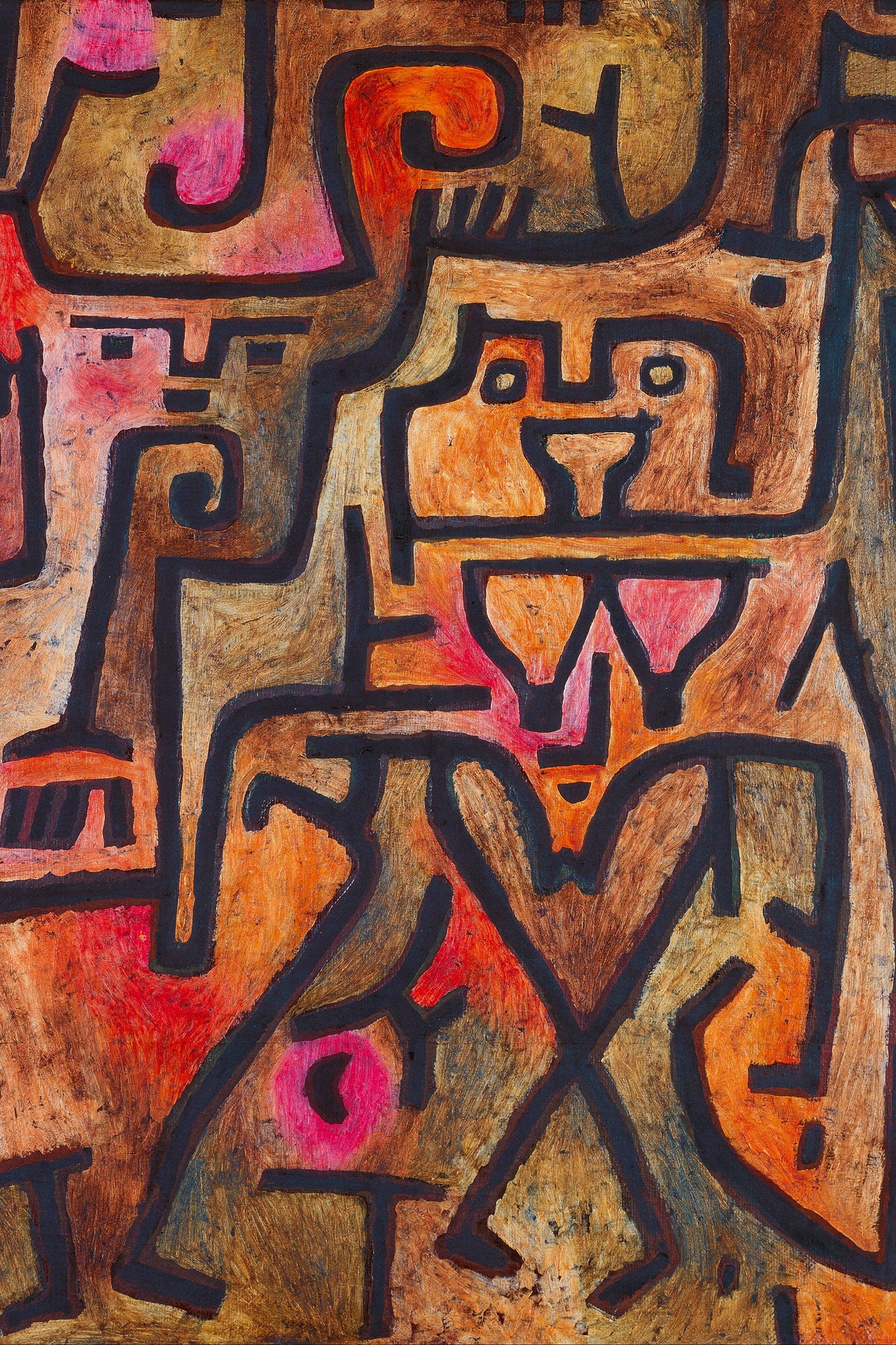 Paul Klee - Waldhexen , Glasbild