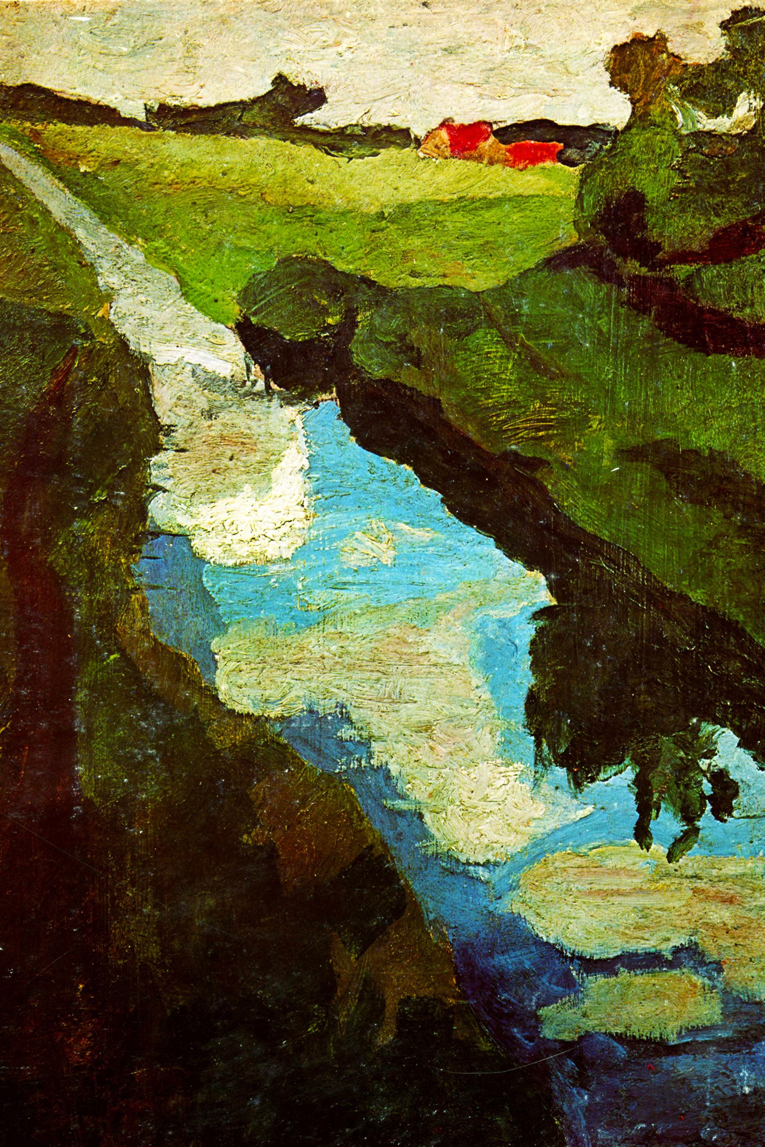 Paula Modersohn - Becker Moorgraben Moorkanal, Glasbild