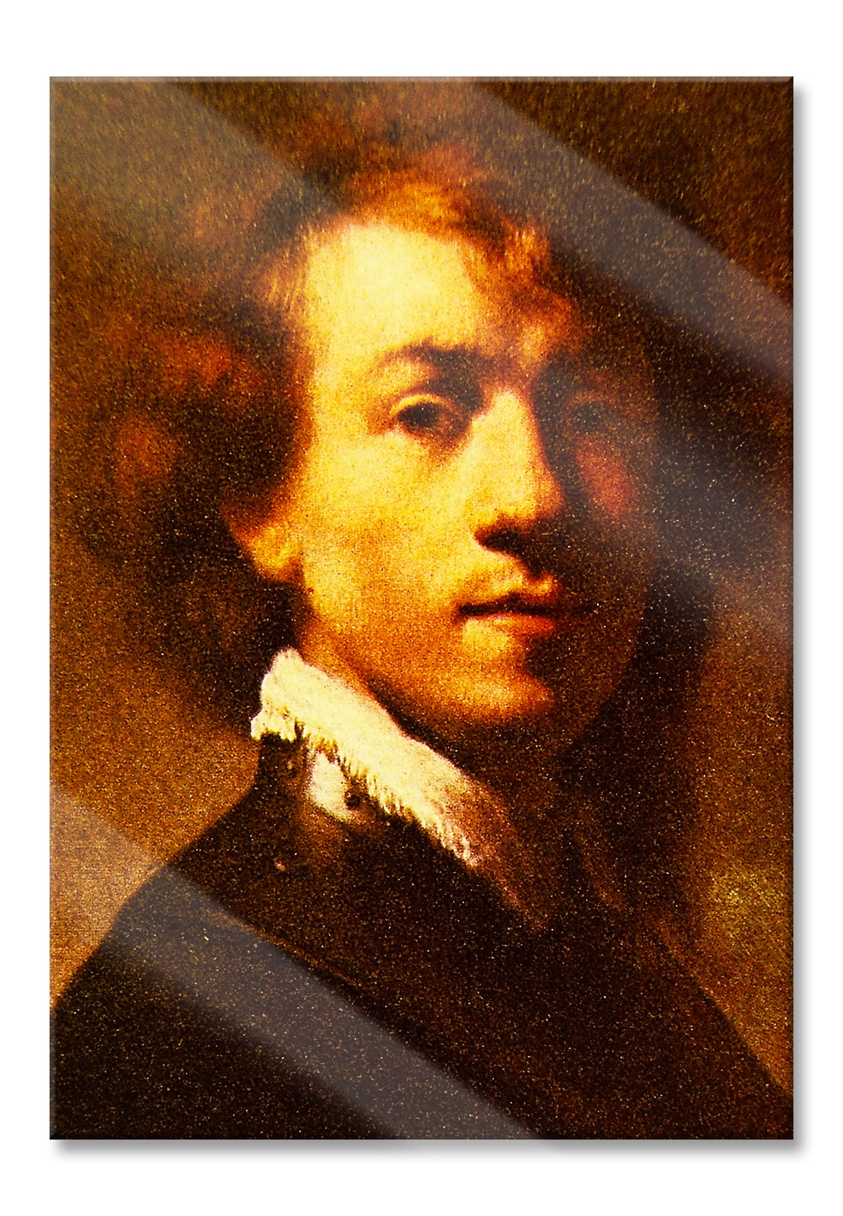 Rembrandt van Rijn - Selbstportrait I, Glasbild