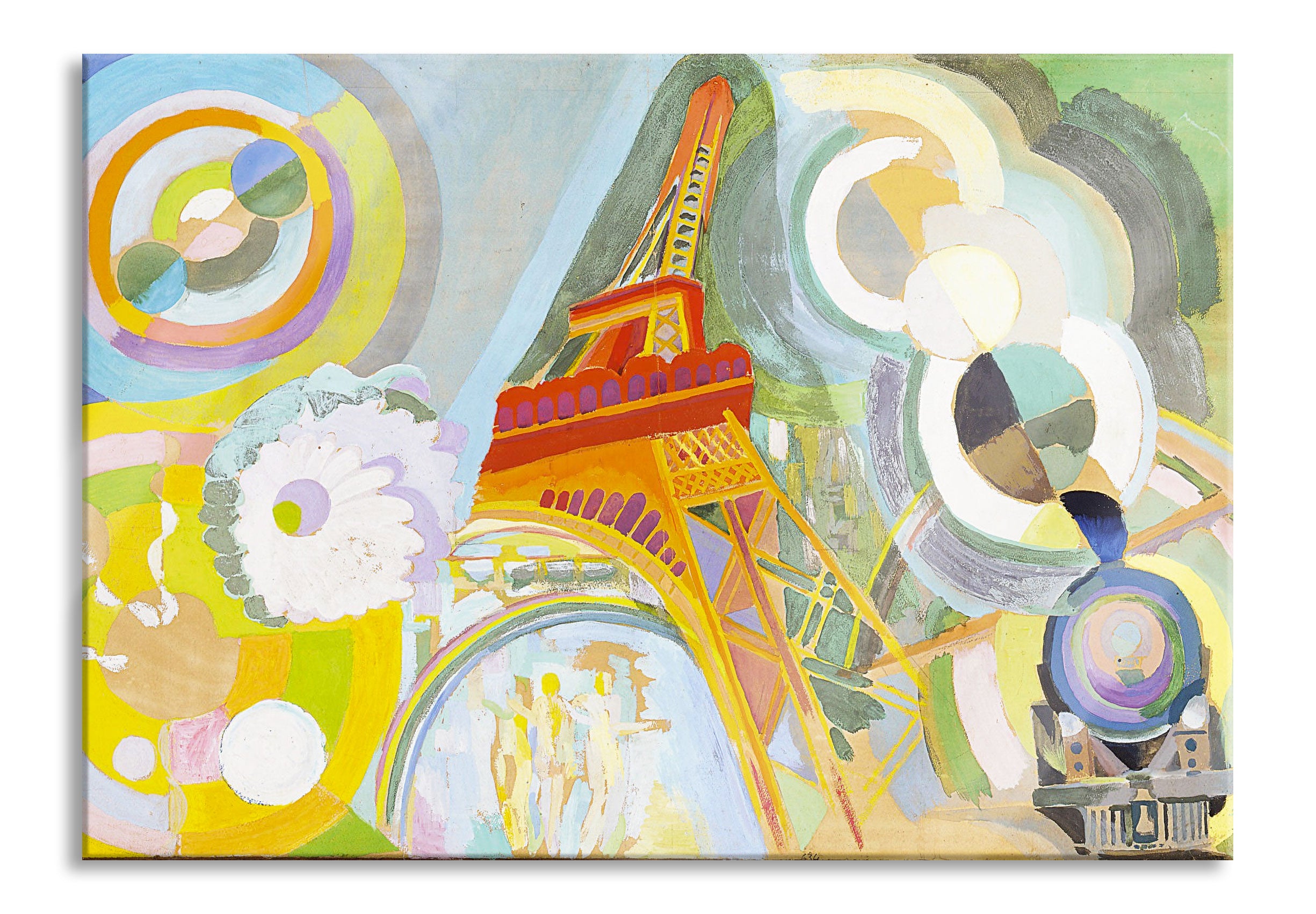 Robert Delaunay - Luft Eisen und Wasser-Studie , Glasbild