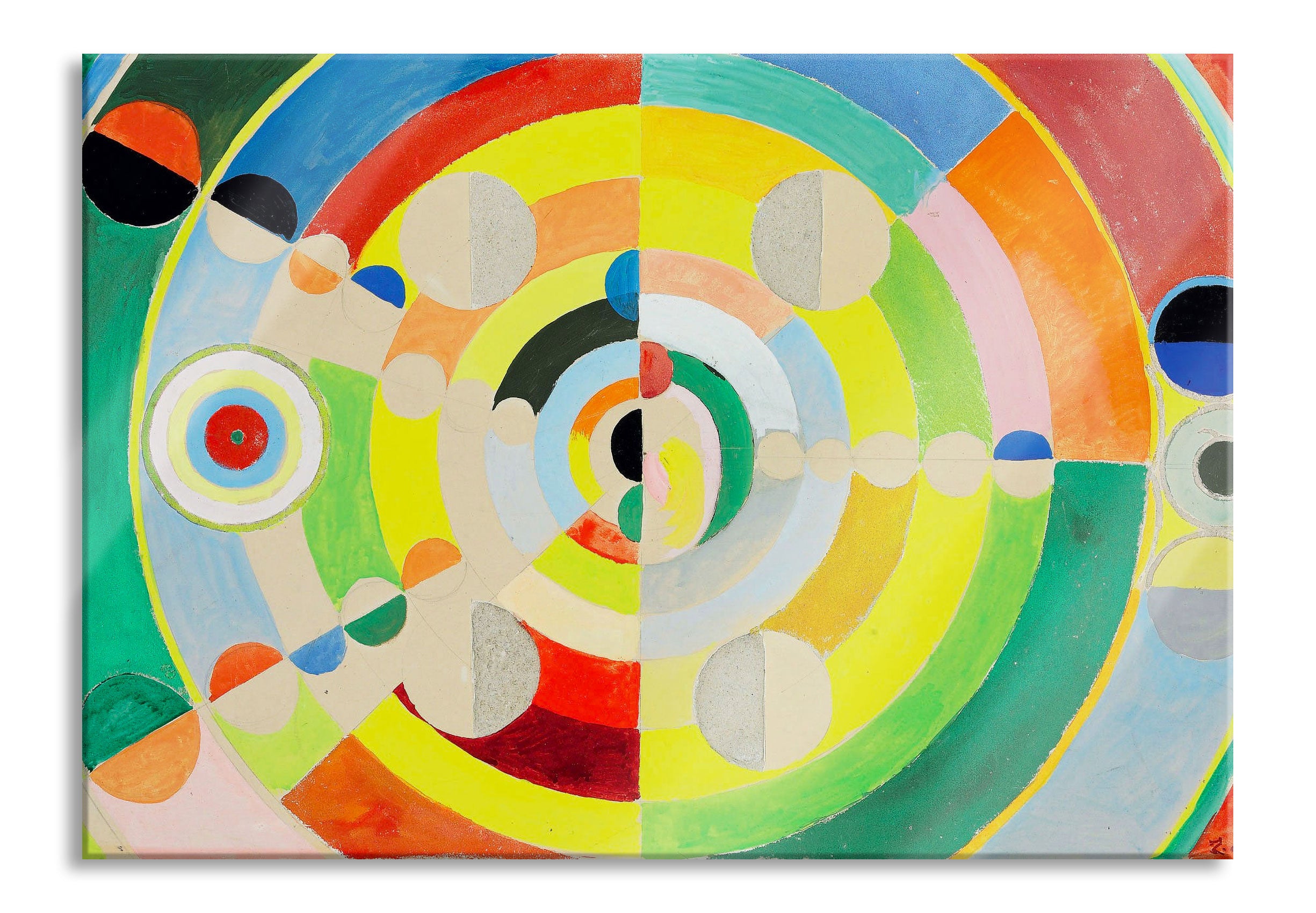 Robert Delaunay - Relief Disques , Glasbild