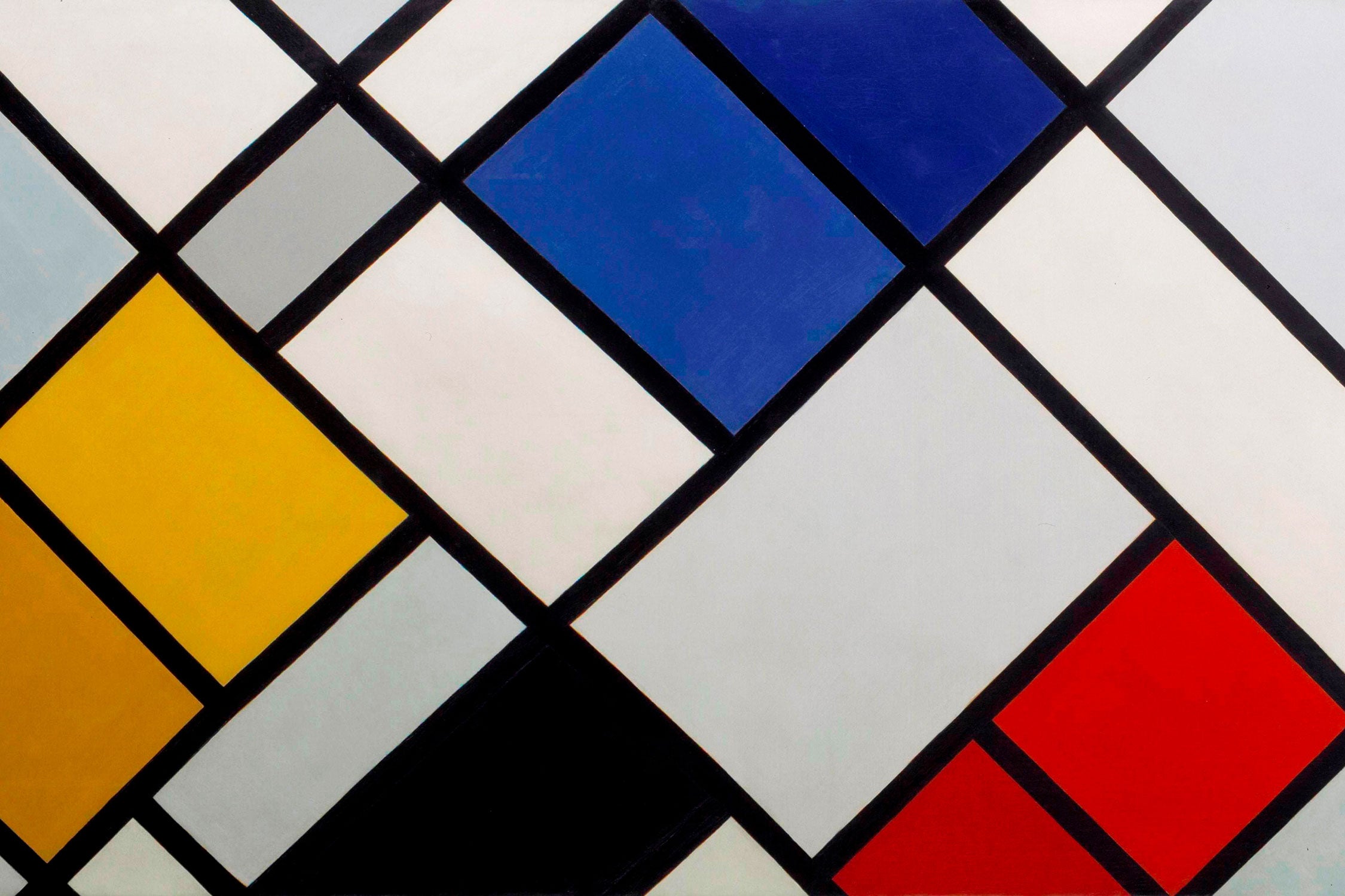 Theo van Doesburg - Kontra Komposition von Dissonanzen, Glasbild