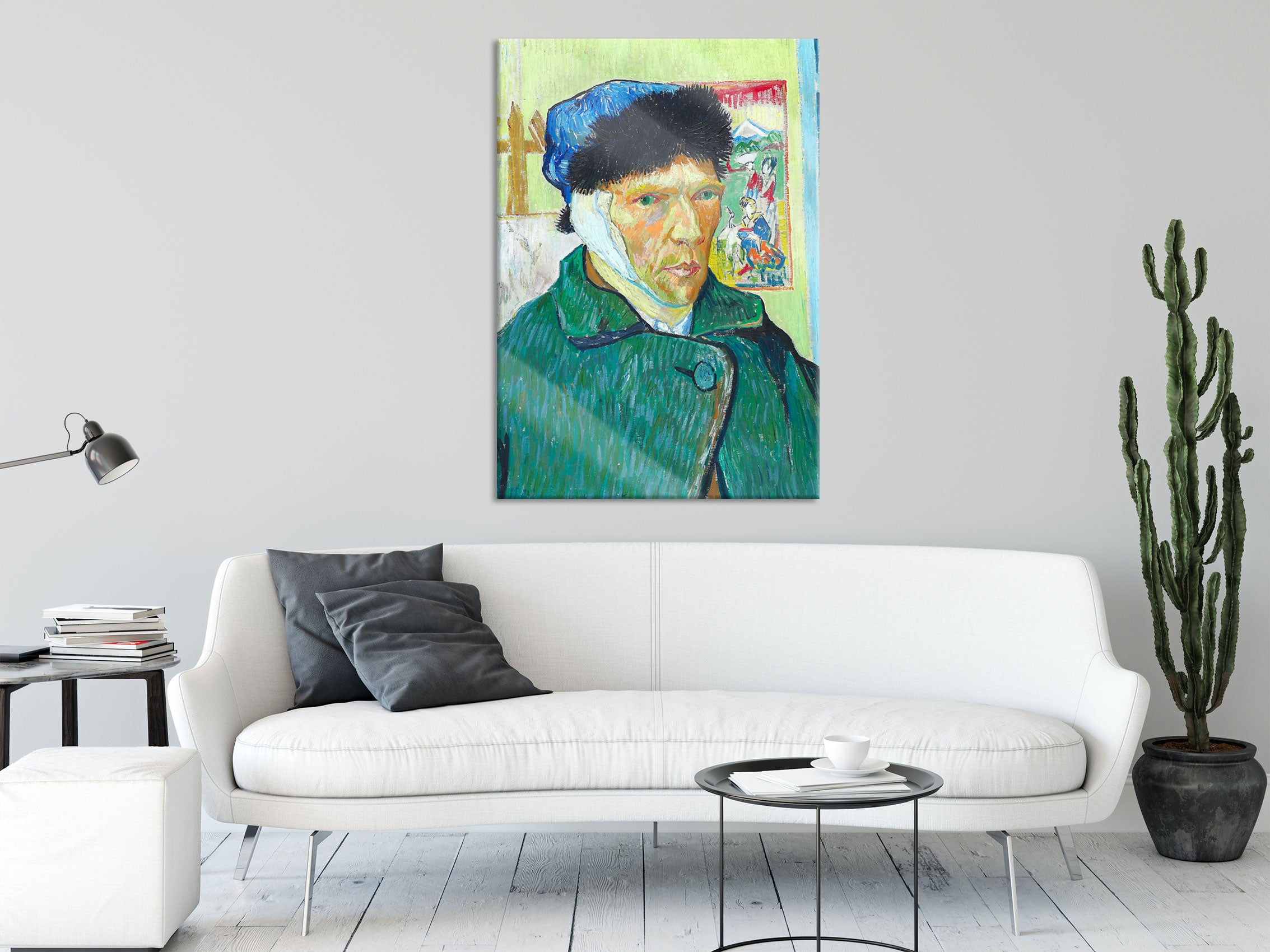 Vincent Van Gogh - Selbstportrait mit bandagiertem Ohr, Glasbild