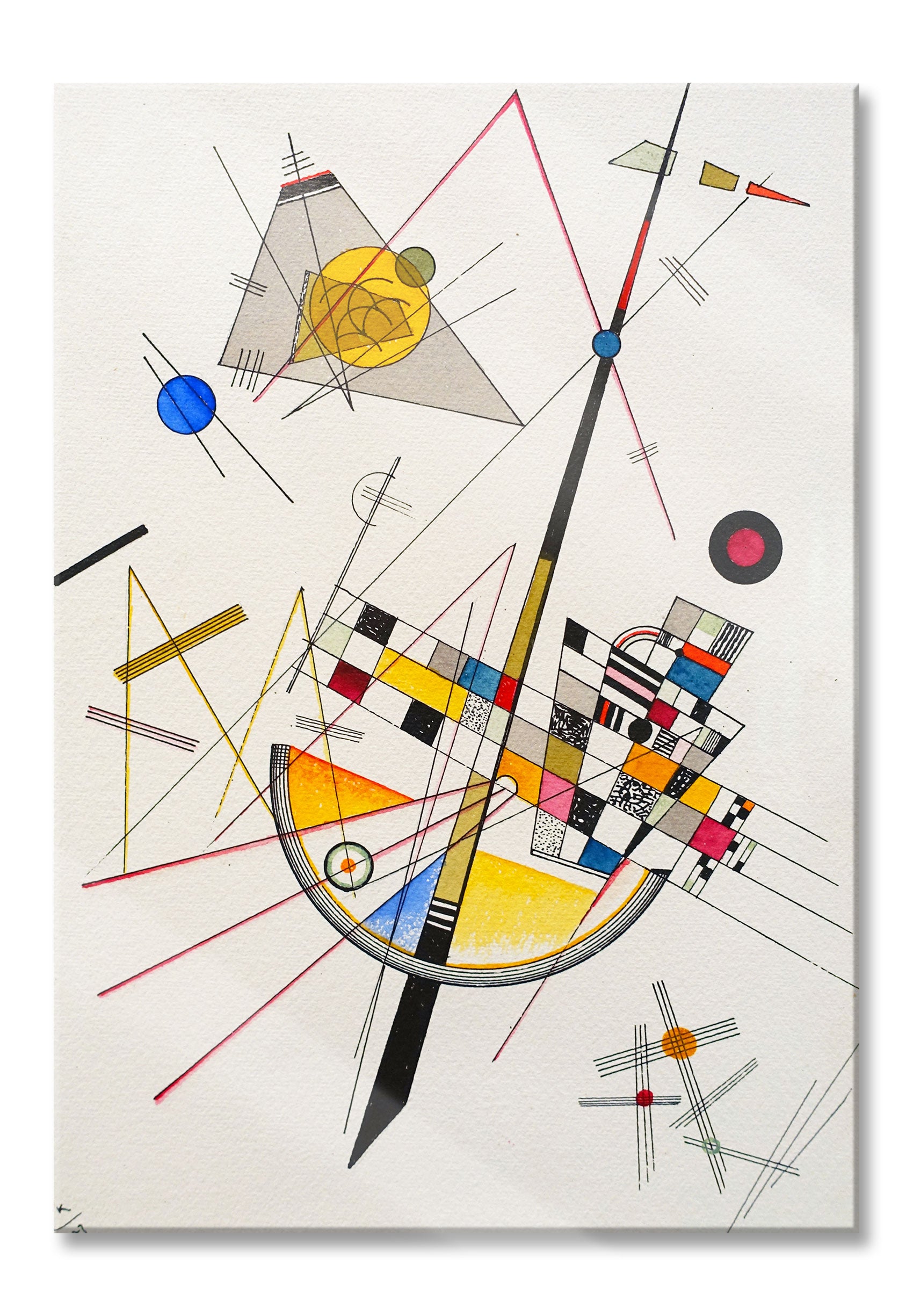 Wassily Kandinsky - Delikate Spannung , Glasbild