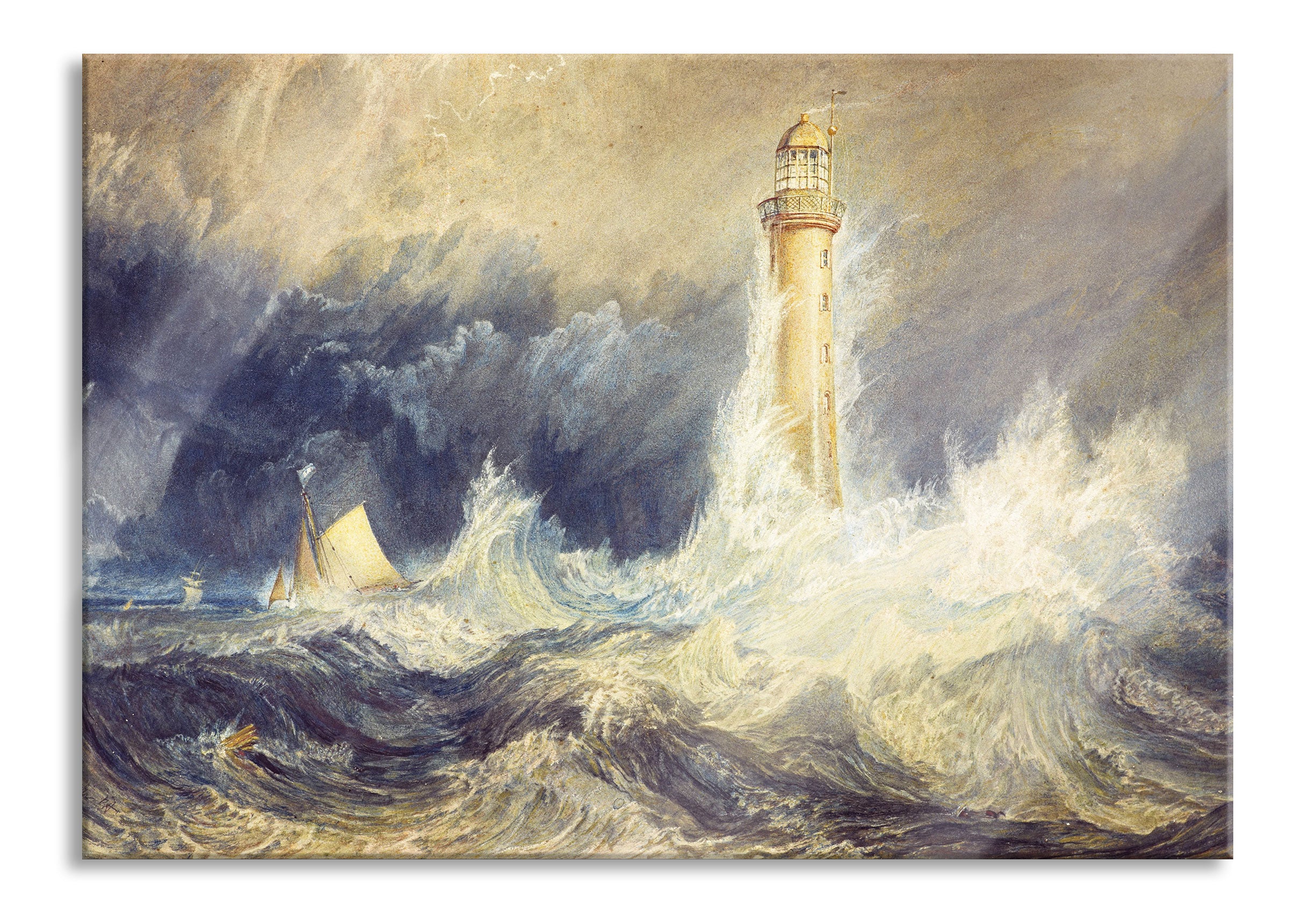 William Turner - Bell Rock Lighthouse , Glasbild