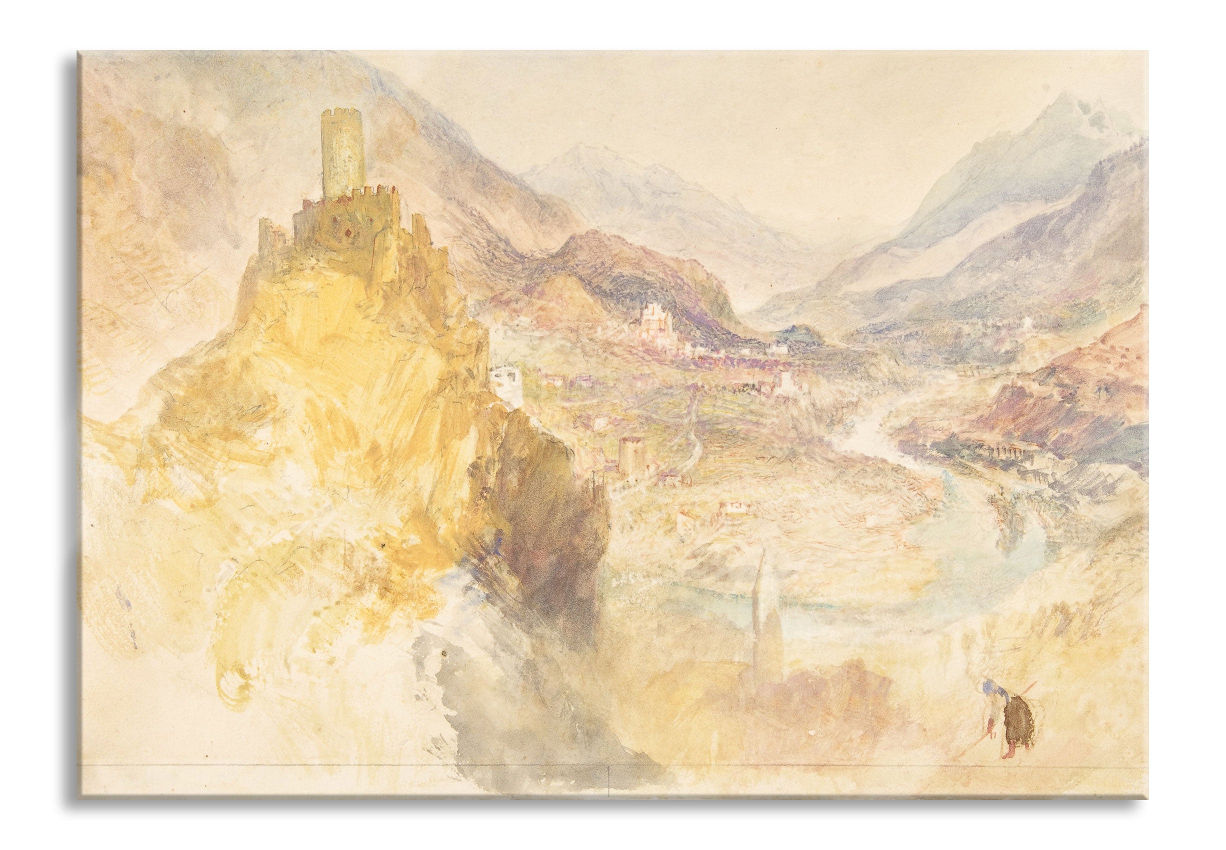 William Turner - Chatel Argent and the Val d'Aosta from, Glasbild