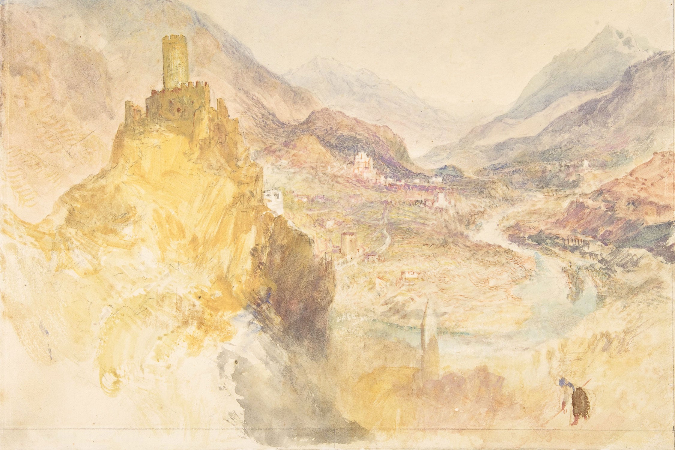 William Turner - Chatel Argent and the Val d'Aosta from, Glasbild