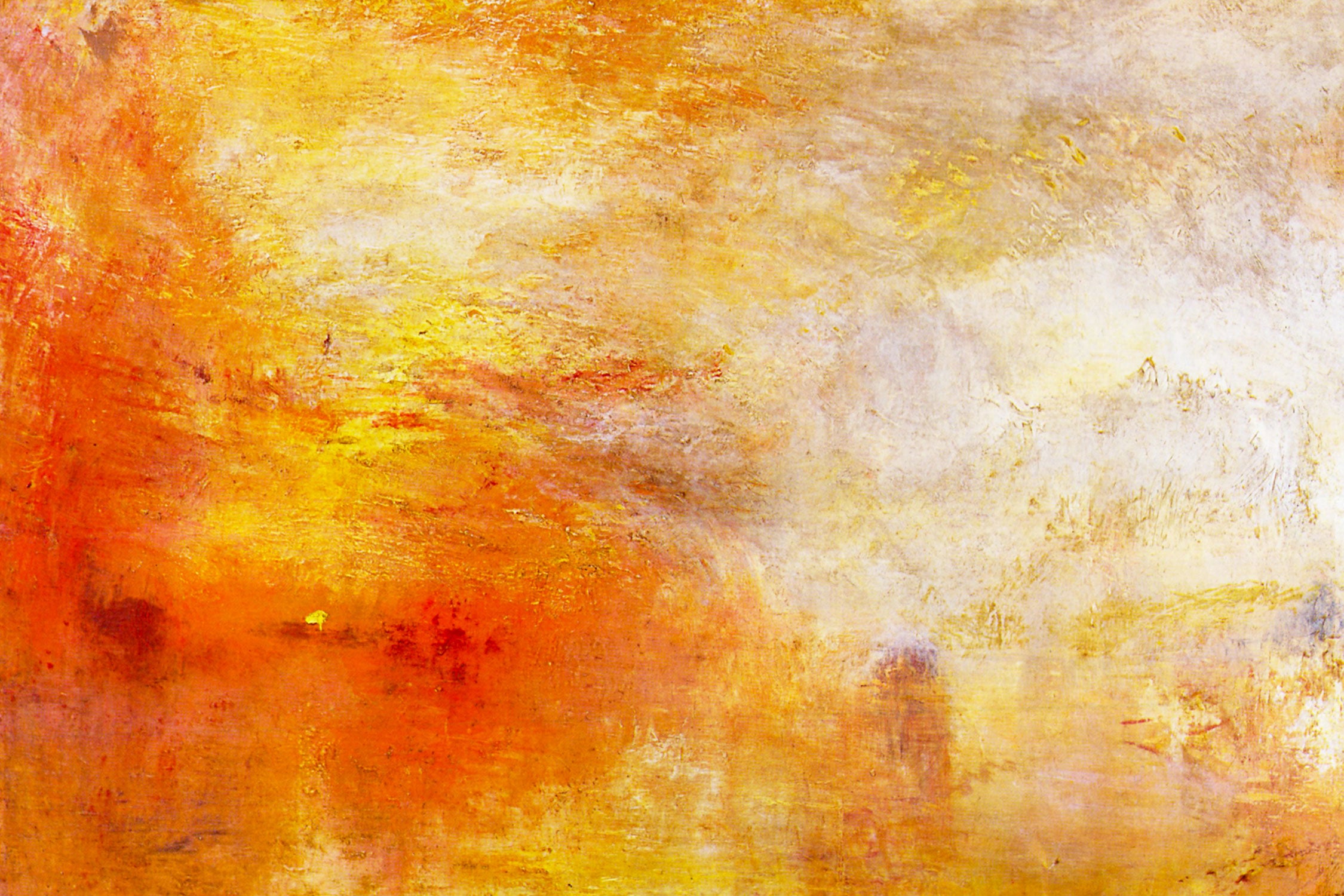 William Turner - Sun Setting over a Lake , Glasbild