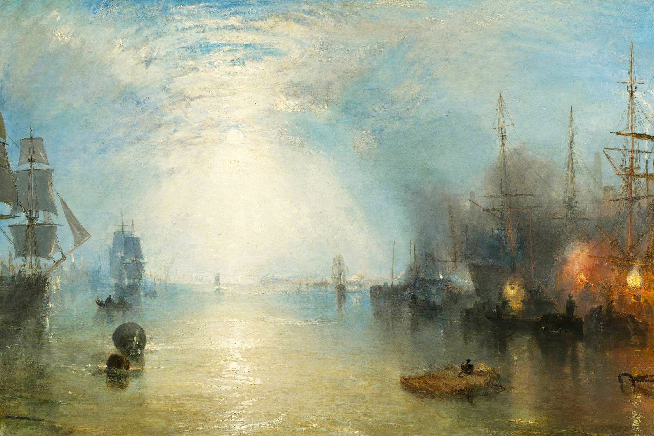 William Turner - Keelmen Heaving in Coals by Moonlight, Glasbild