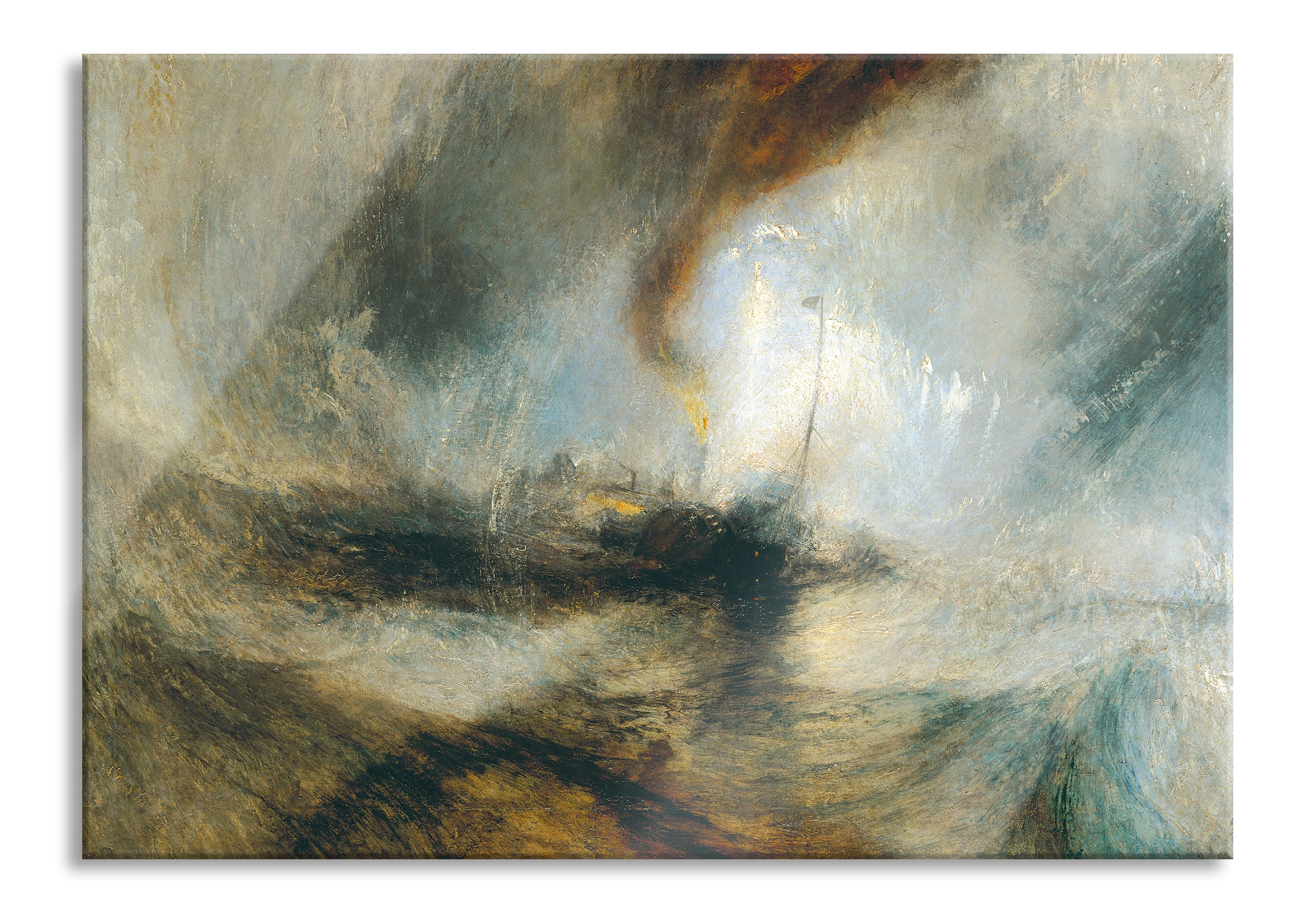 William Turner - Snow Storm Steam-Boat off a Harbour's, Glasbild