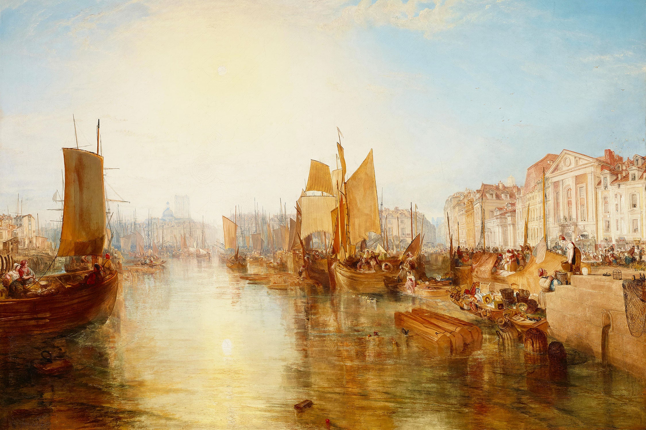 William Turner - The Harbor of Dieppe, Glasbild