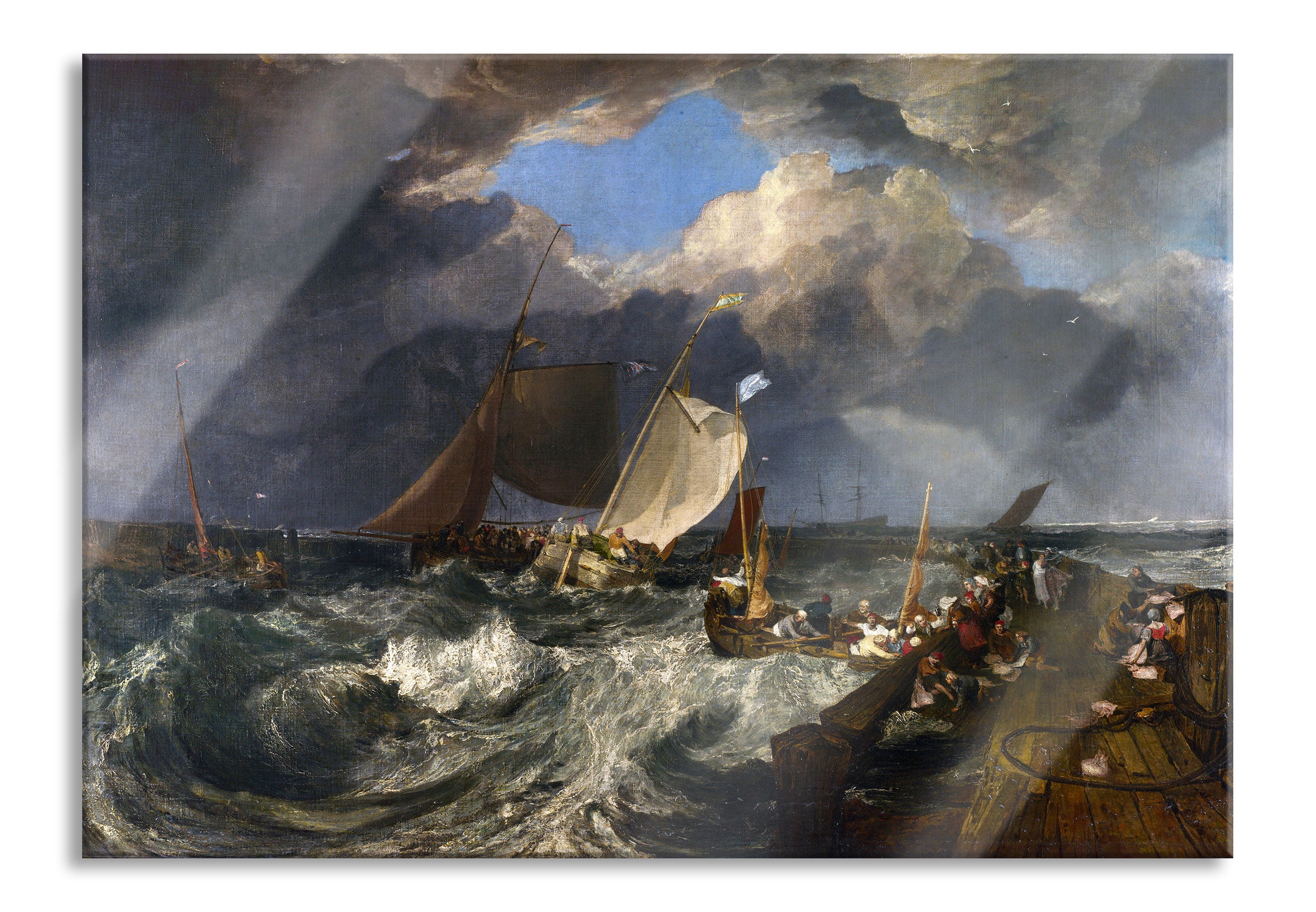 William Turner - Calais Pier  , Glasbild