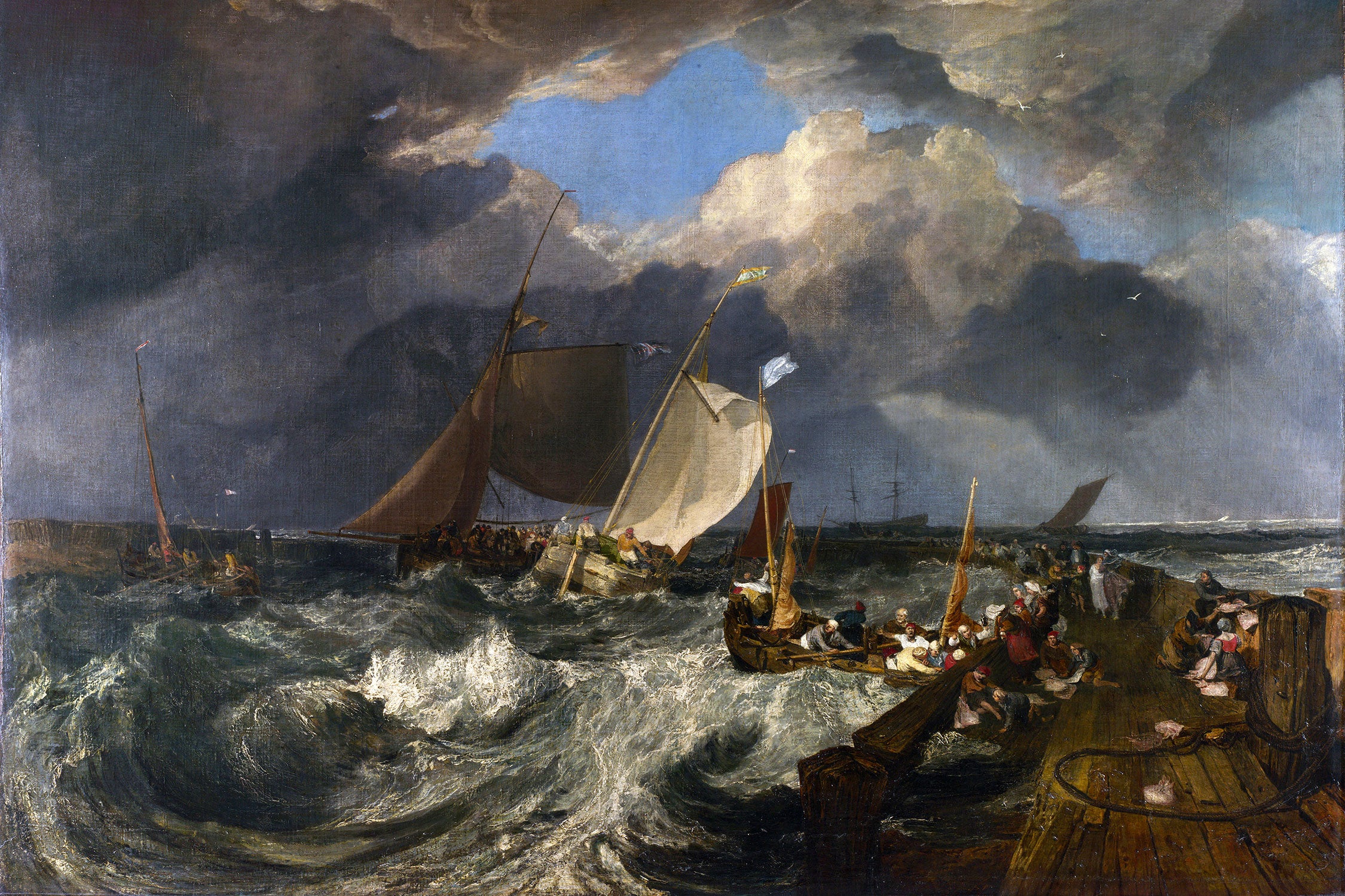 William Turner - Calais Pier  , Glasbild