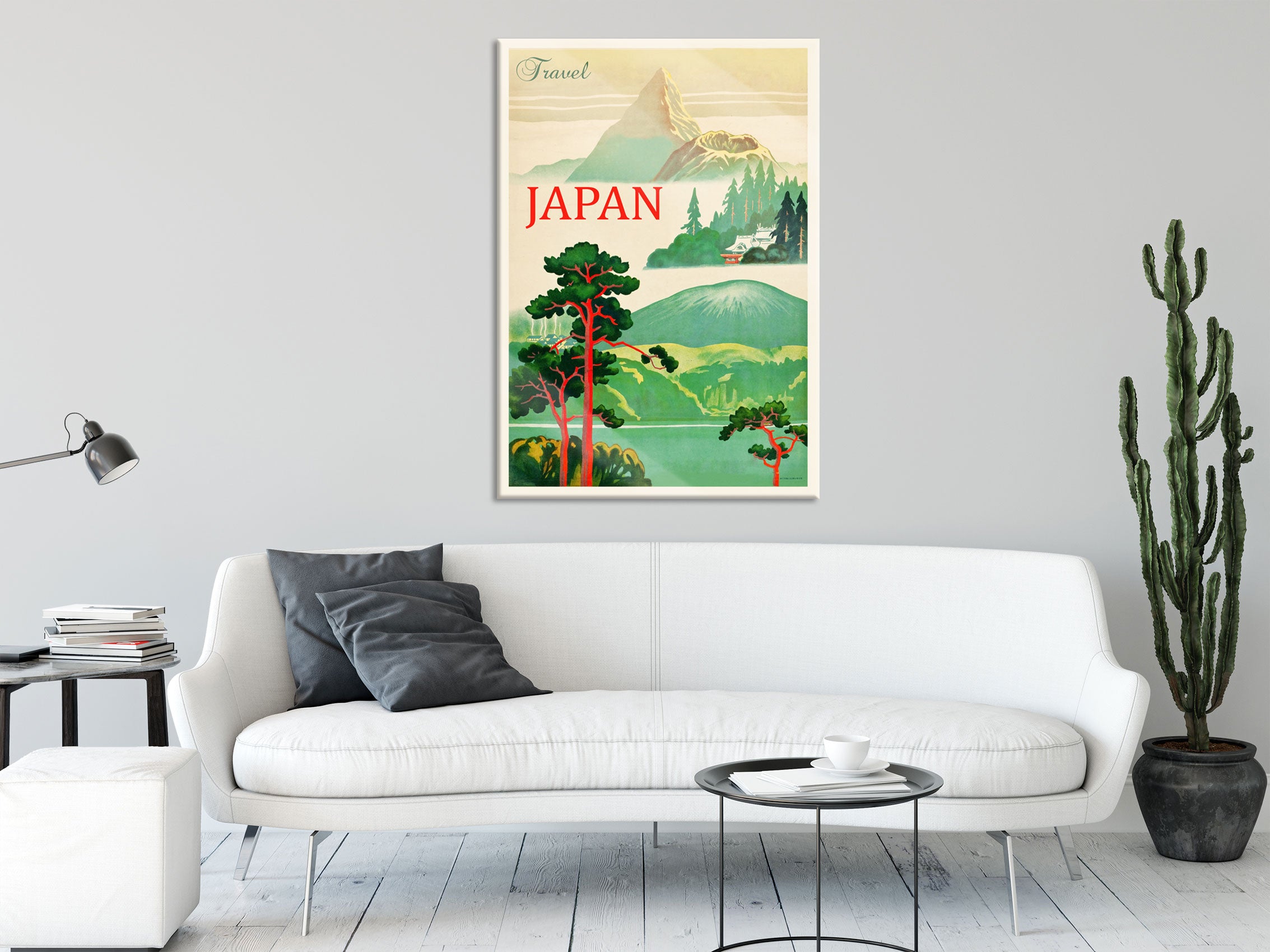 Vintage Poster  - Japan Travel, Glasbild