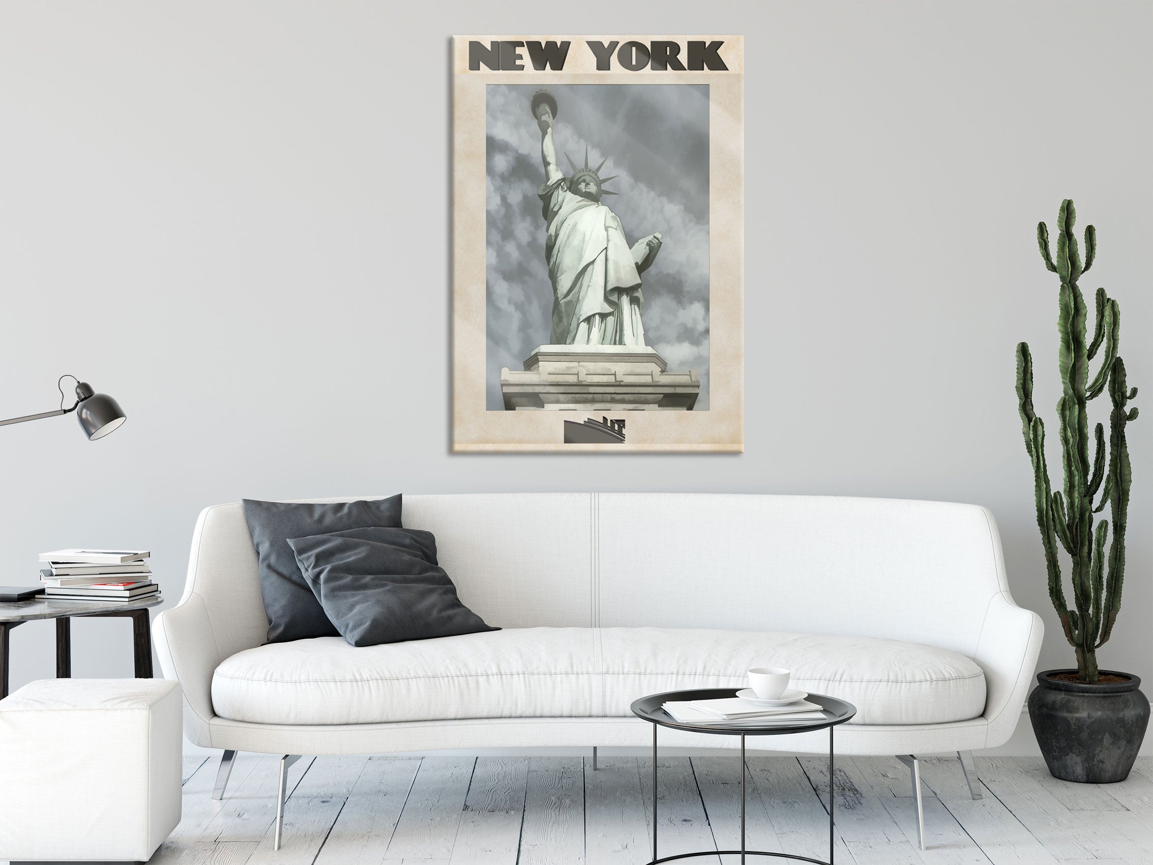 Vintage Poster  - New York Freiheitstatue II, Glasbild