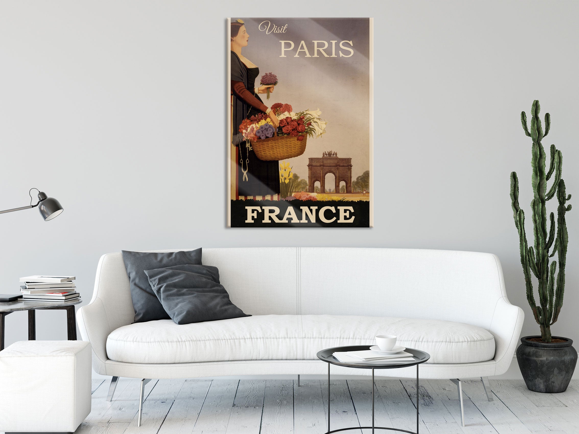 Vintage Poster  - Paris Madame, Glasbild