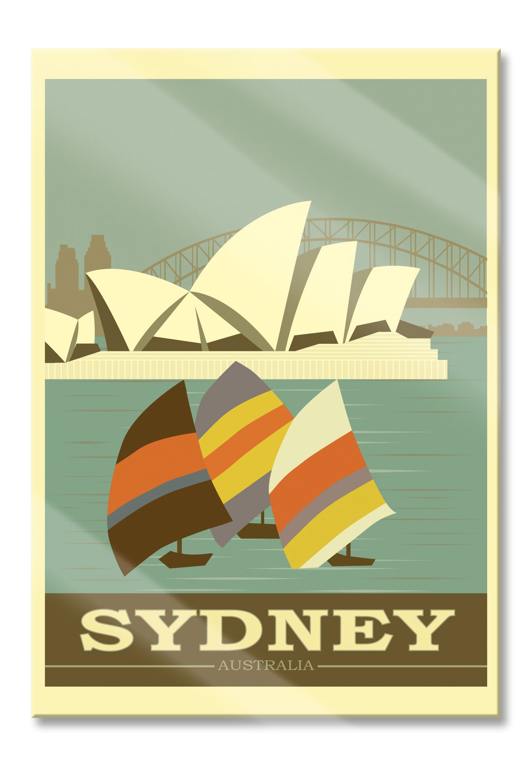 Vintage Poster  - Sydney Segeln II, Glasbild