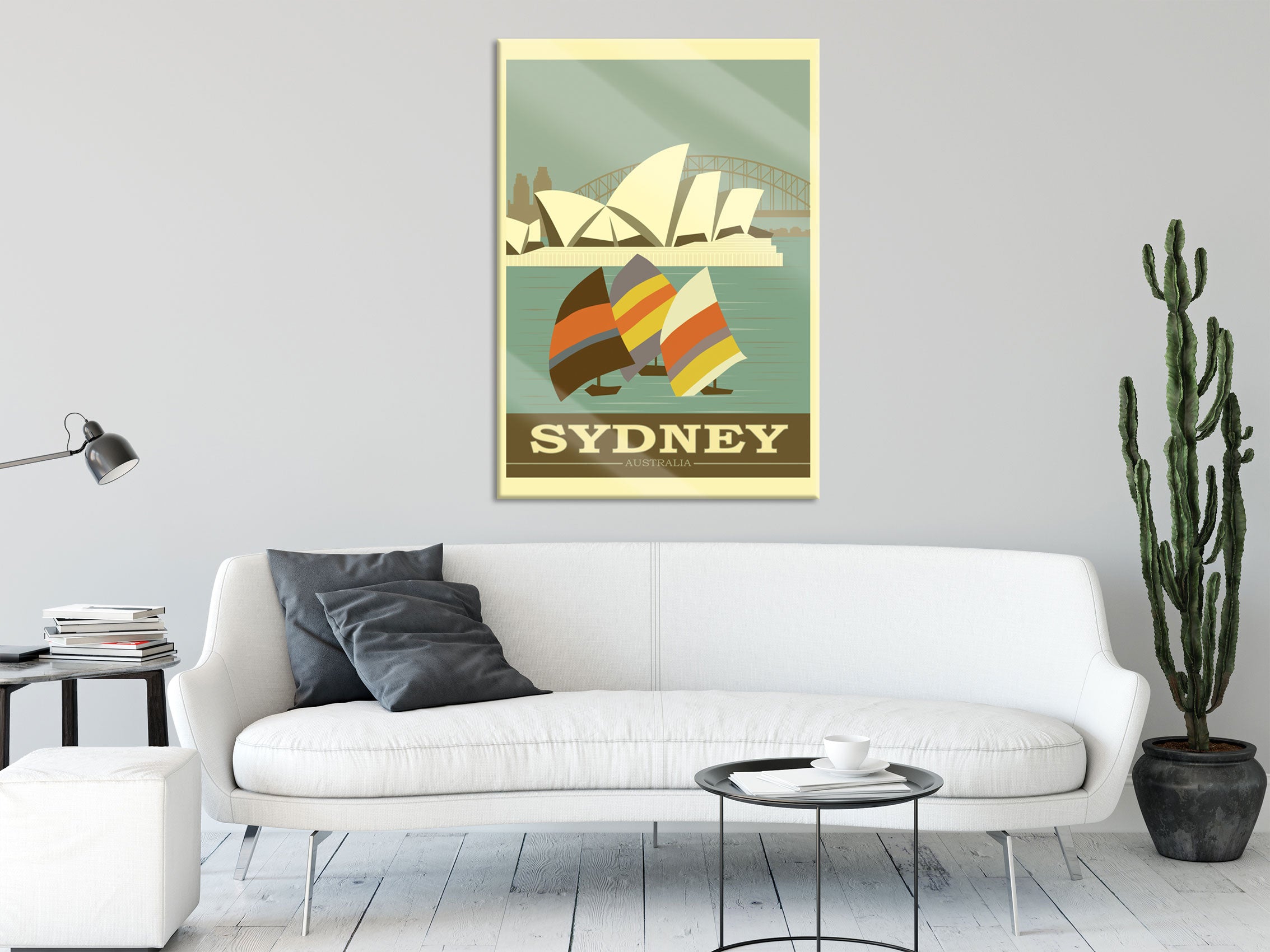 Vintage Poster  - Sydney Segeln II, Glasbild