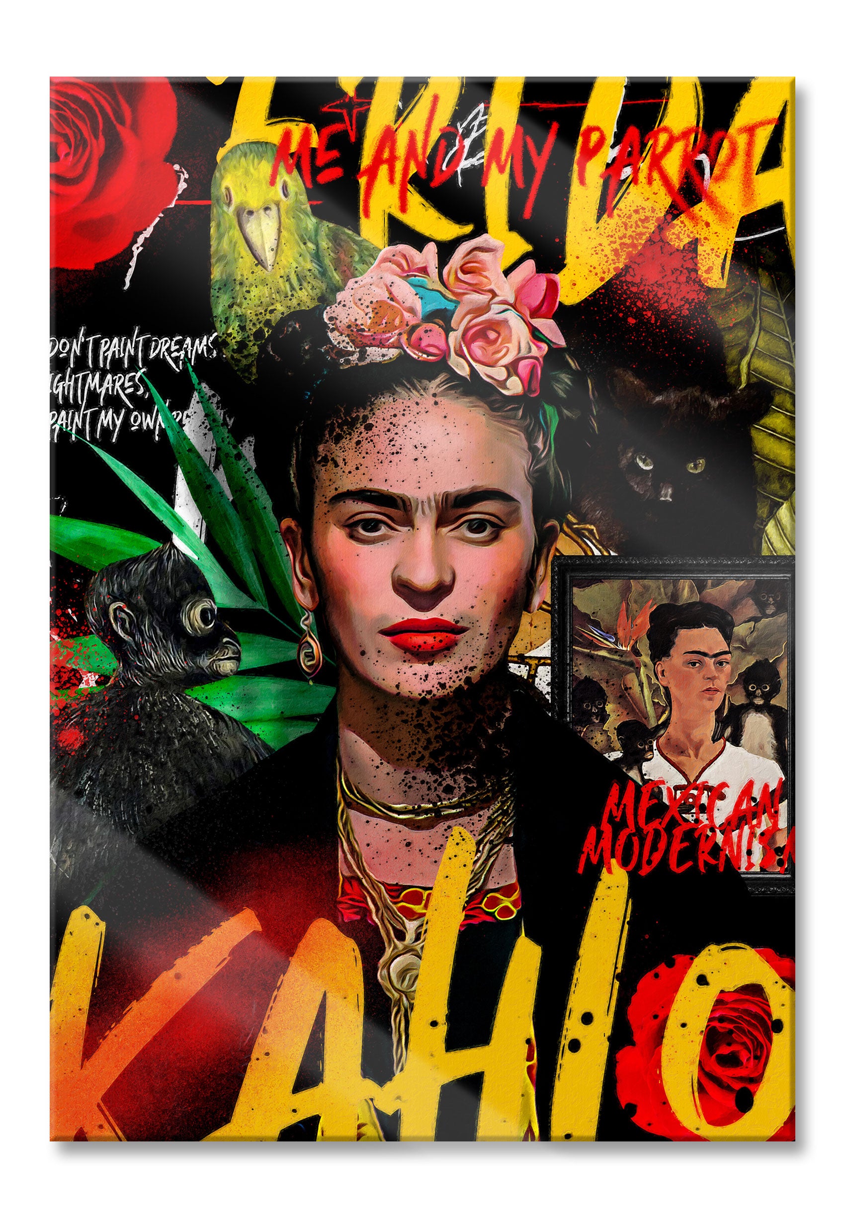 Pop Art  - Frida, Glasbild