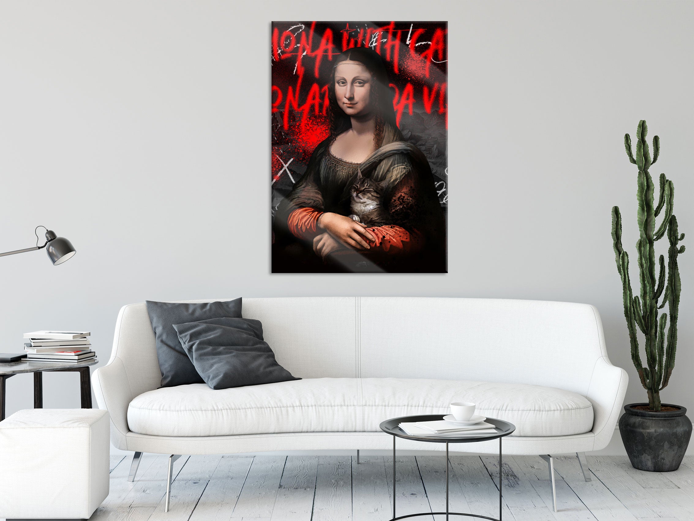 Pop Art  - Mona Lisa, Glasbild