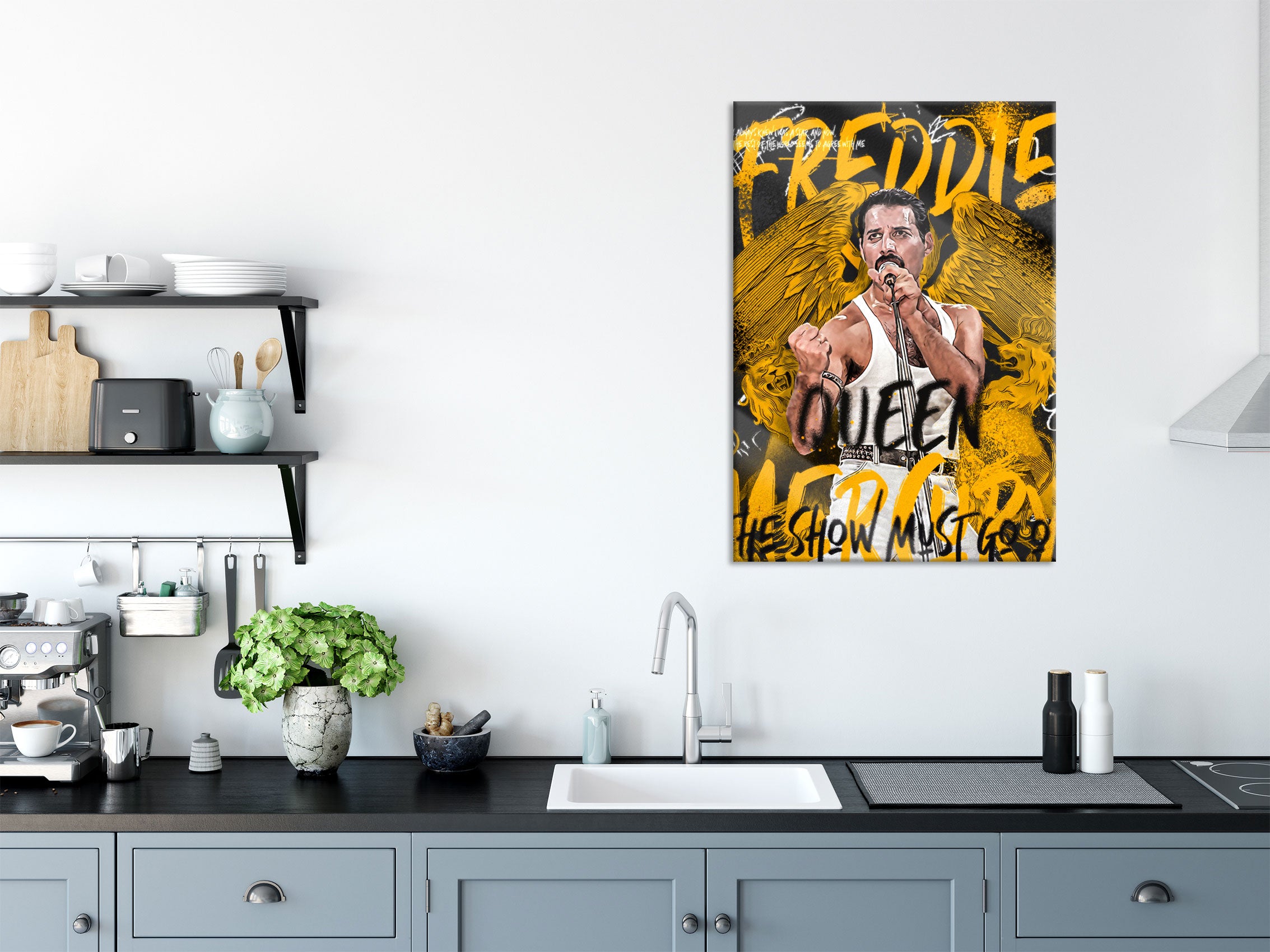 Pop Art  - Freddie, Glasbild