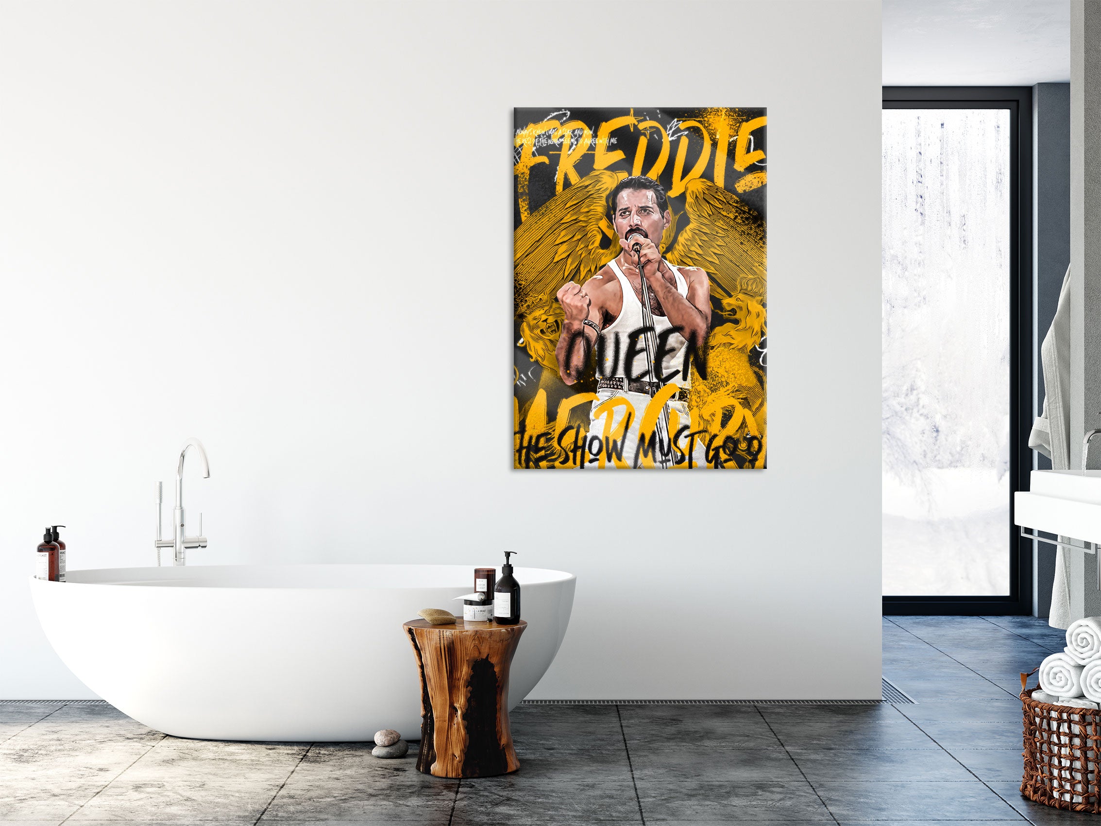 Pop Art  - Freddie, Glasbild