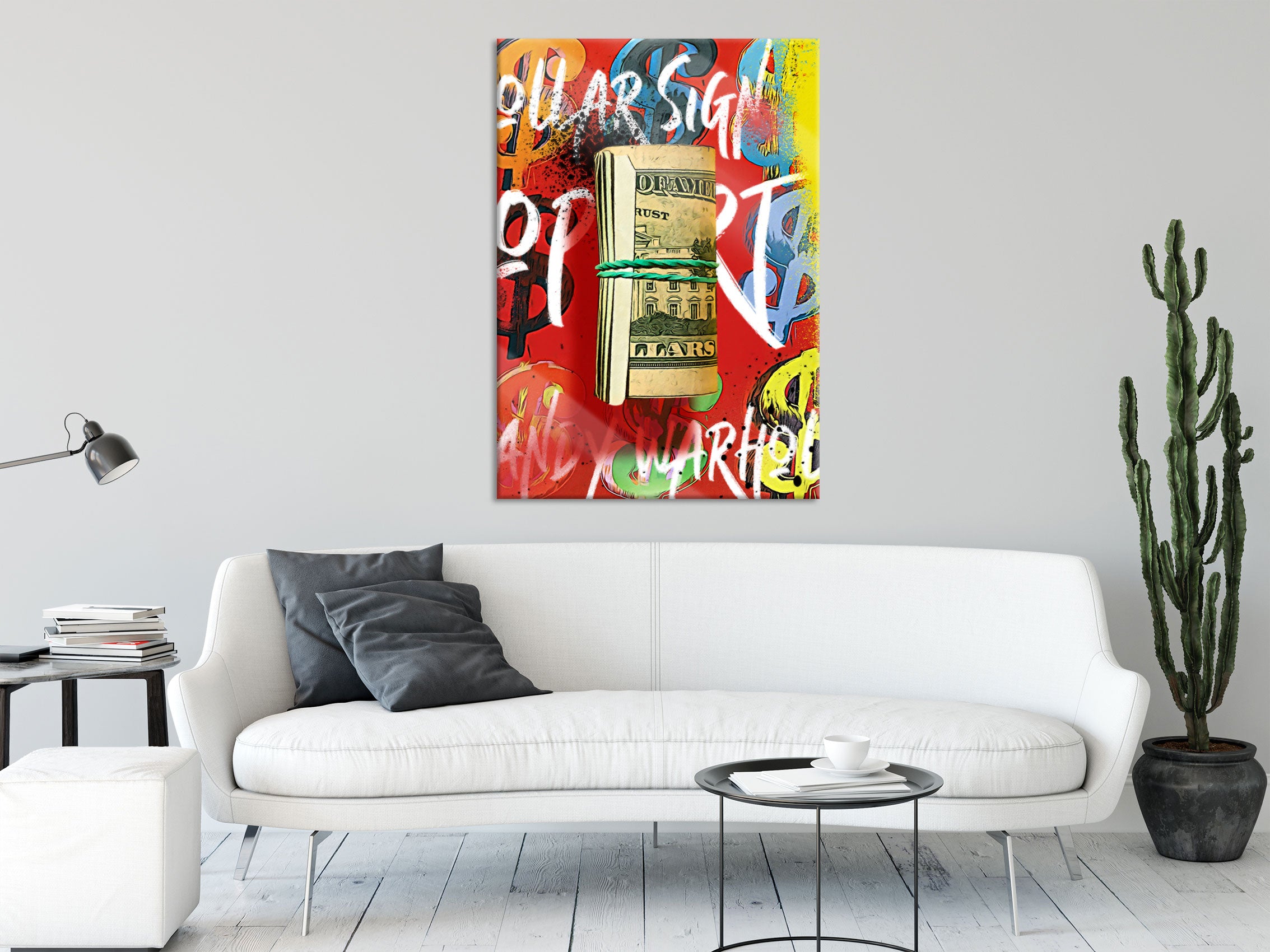 Pop Art  - Andy Dollar, Glasbild