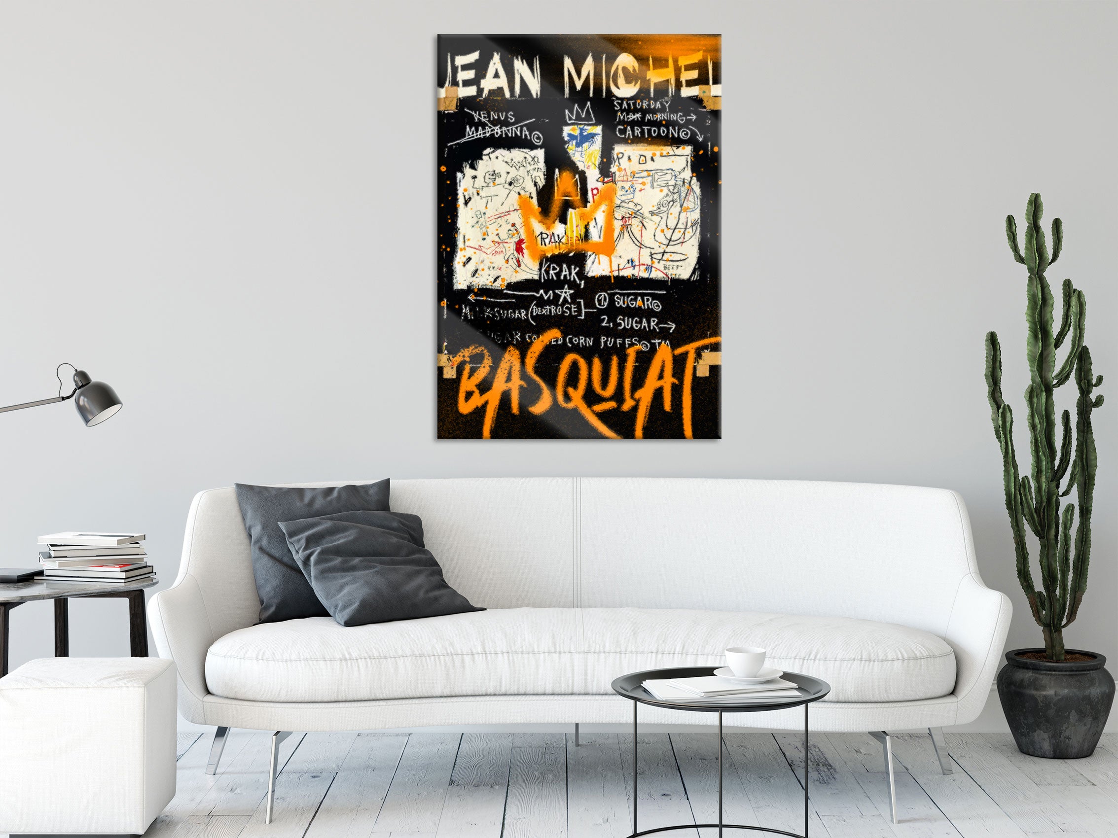 Pop Art  - Jean Scribble III, Glasbild